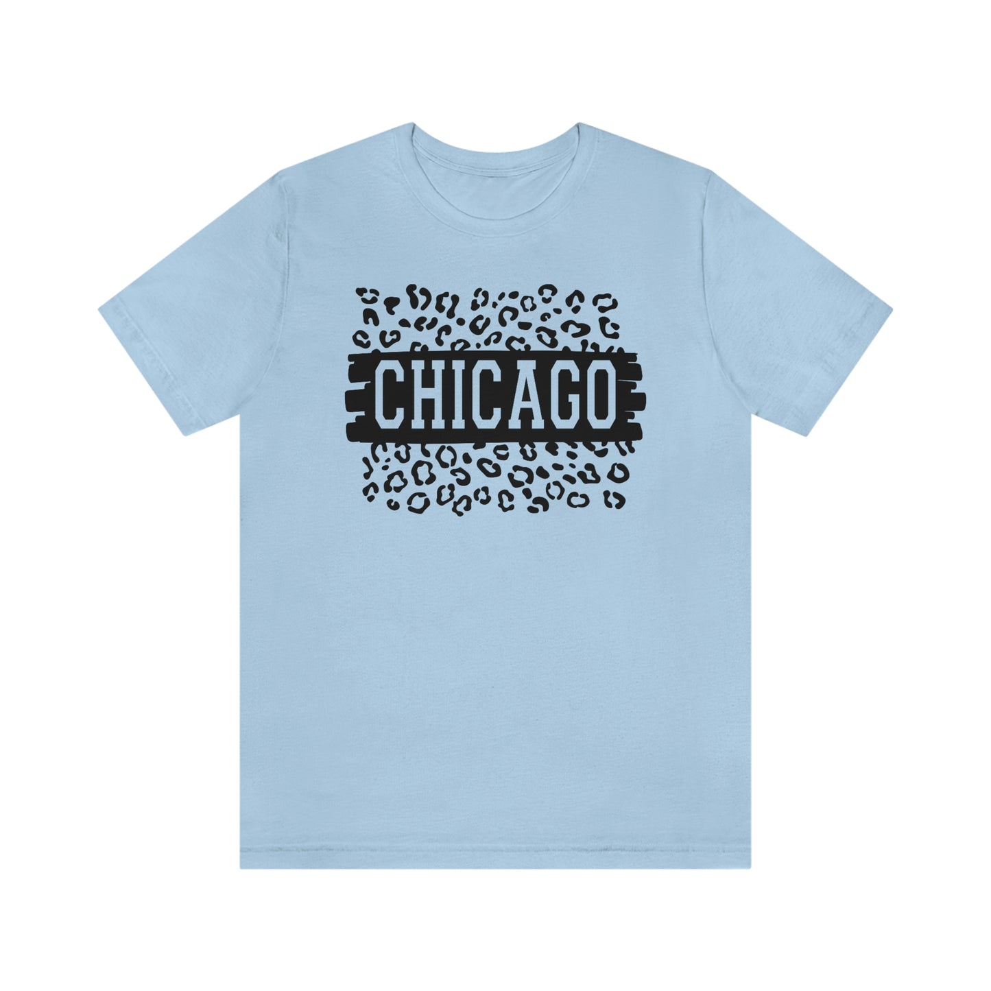 Chicago Illinois Leopard Print Short Sleeve T-shirt