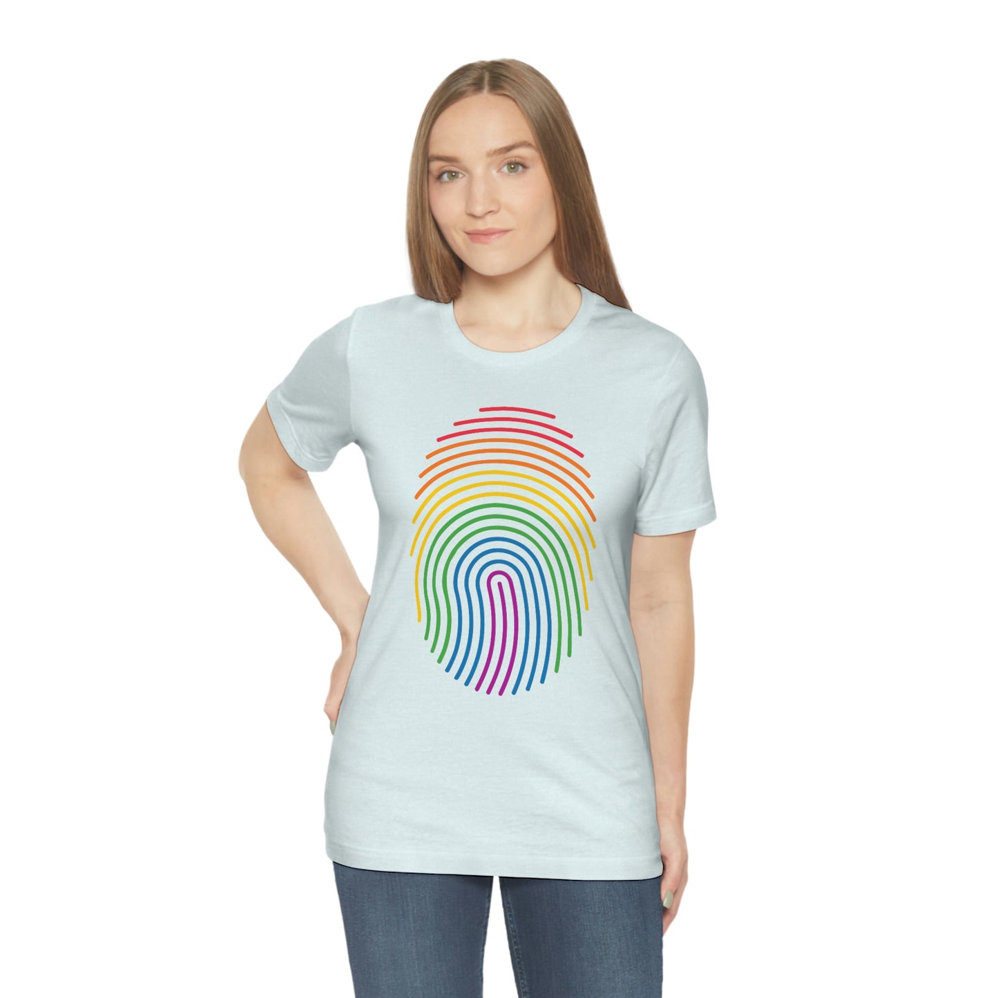 Fingerprint LGBTQIA Print Unisex Jersey Short Sleeve Tee