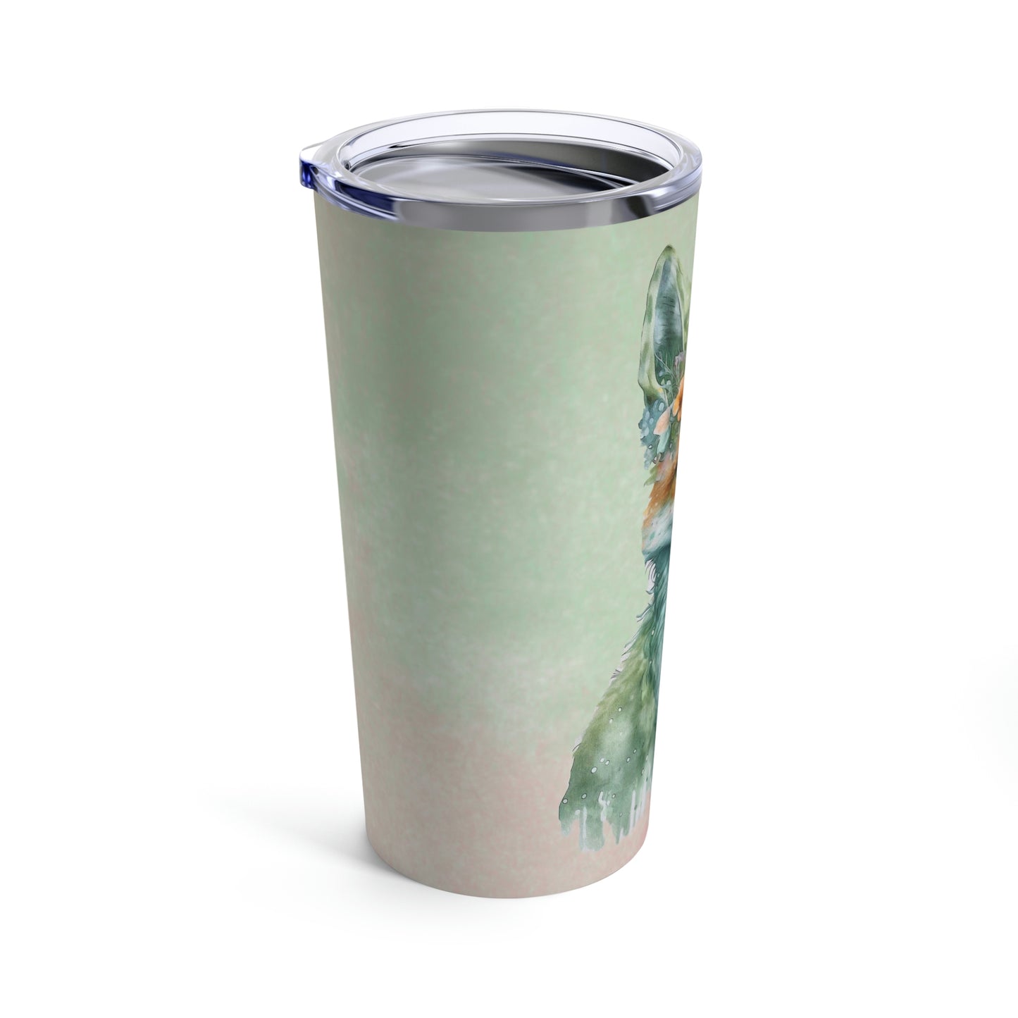 Fox Spring Flowers Watercolor Tumbler 20oz