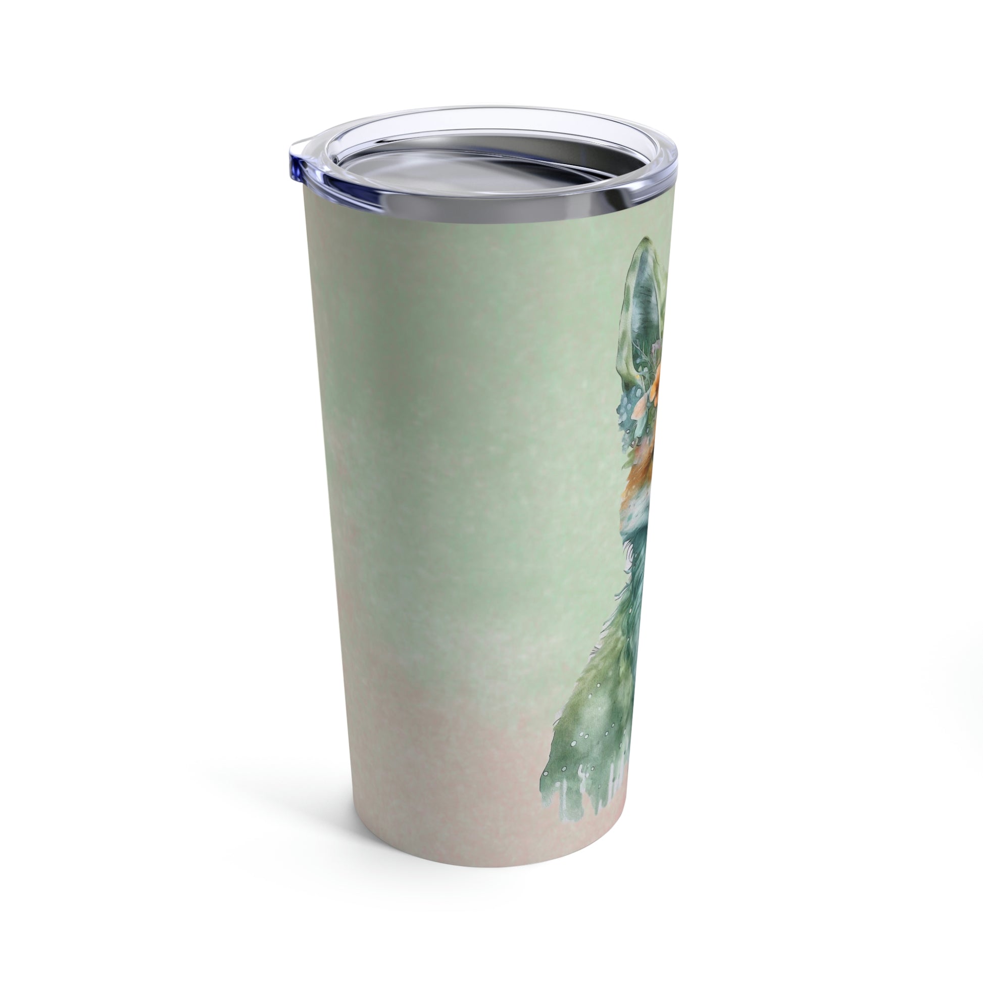 Fox Spring Flowers Watercolor Tumbler 20oz