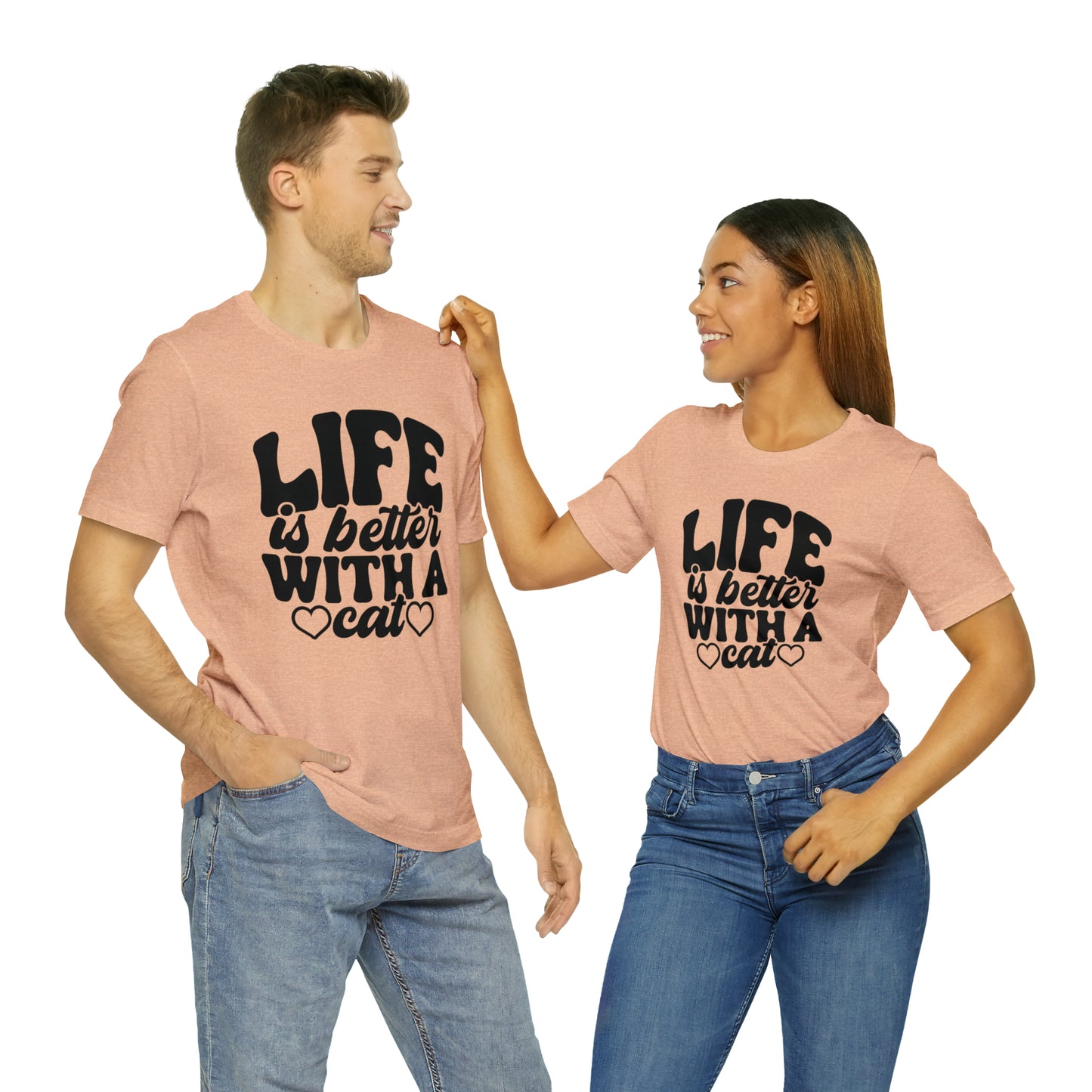 Life is Better With a Cat Short Sleeve T-shirt