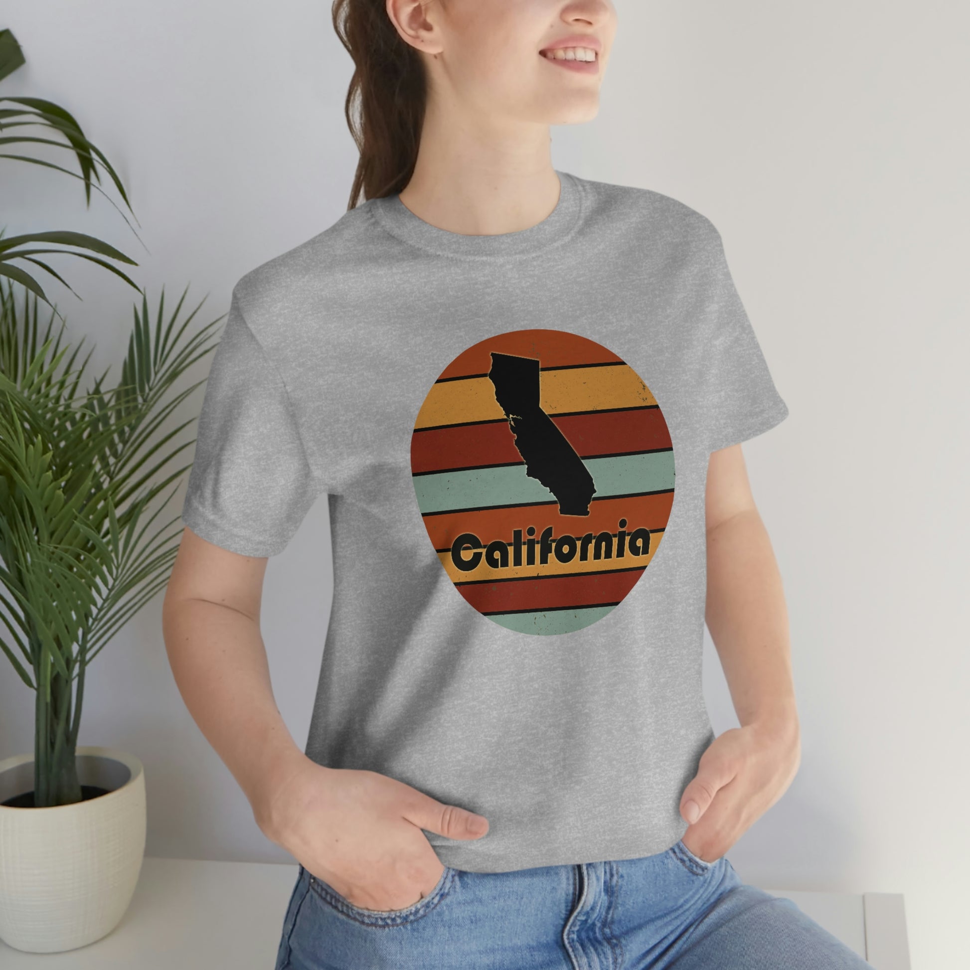 California Retro Sunset Unisex Jersey Short Sleeve Tee Tshirt T-shirt