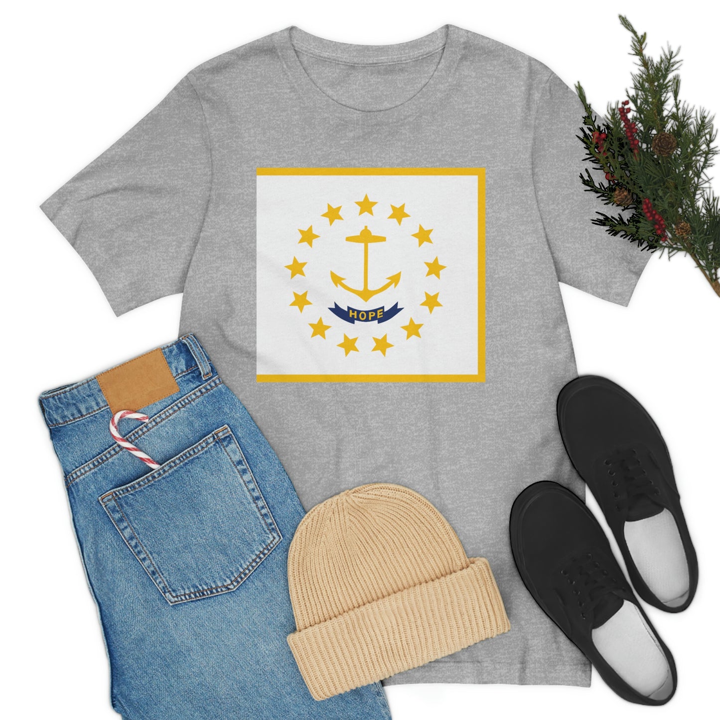 Rhode Island Flag Unisex Jersey Short Sleeve Tee Tshirt T-shirt