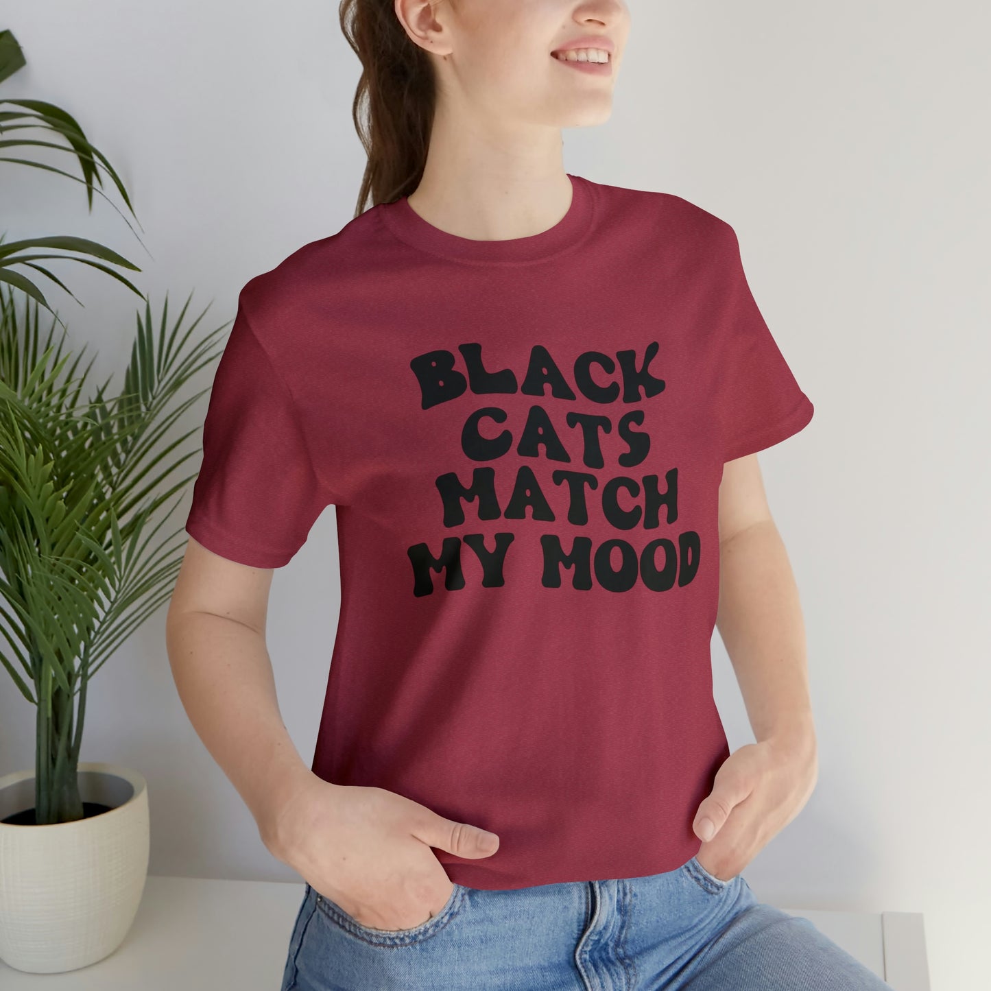 Black Cats Match My Mood Short Sleeve T-shirt