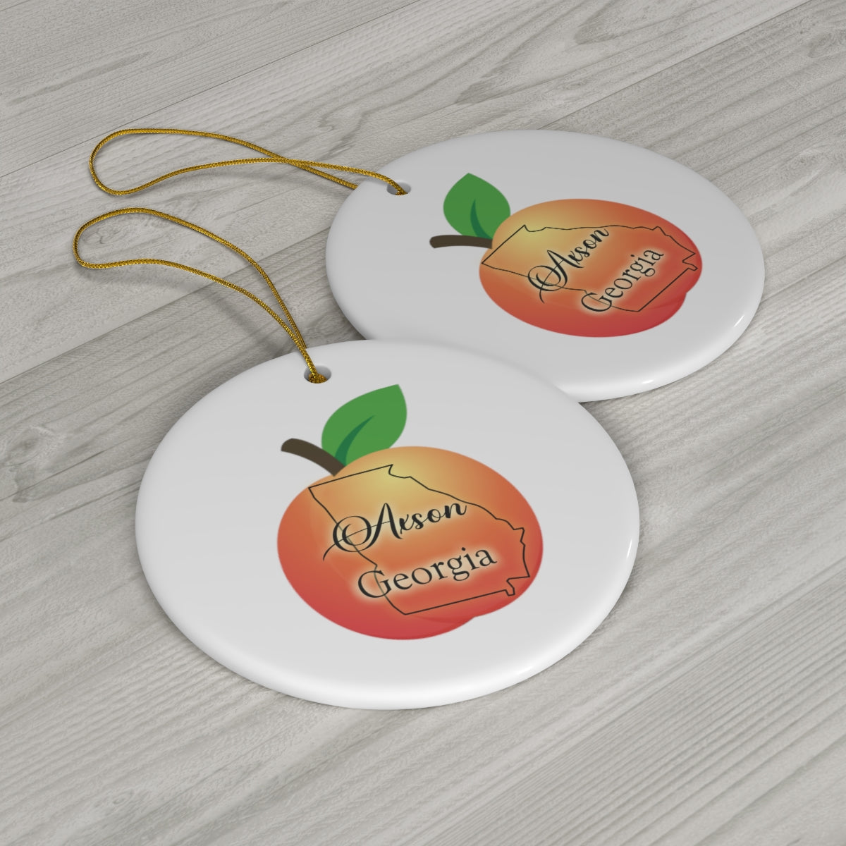 Axson Georgia Ceramic Ornament, 1-Pack