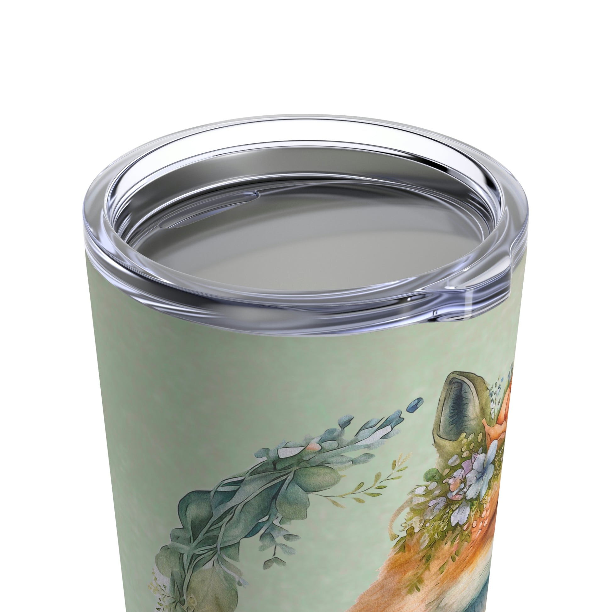 Fox Spring Wreath Watercolor Tumbler 20oz
