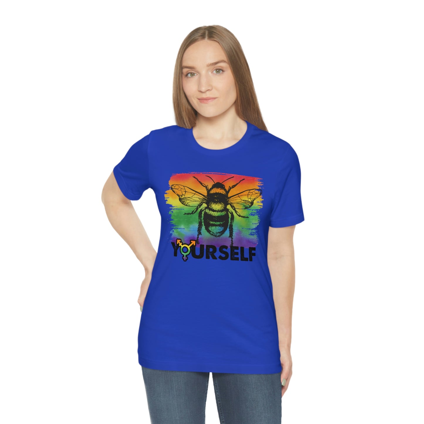Bee Yourself LGBTQIA Print Unisex Jersey Short Sleeve Tee