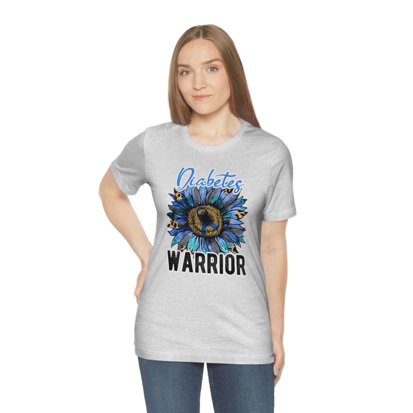 Diabetes Warrior Diabetes Awareness Print Unisex Jersey Short Sleeve Tee