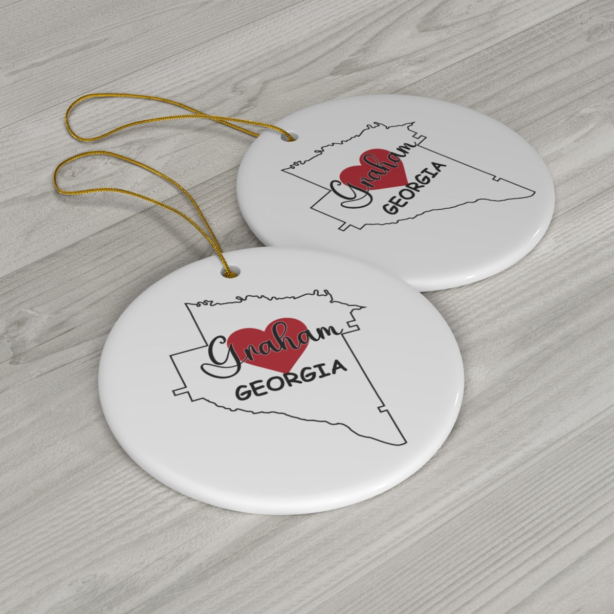 Graham Georgia Ceramic Ornament, 1-Pack