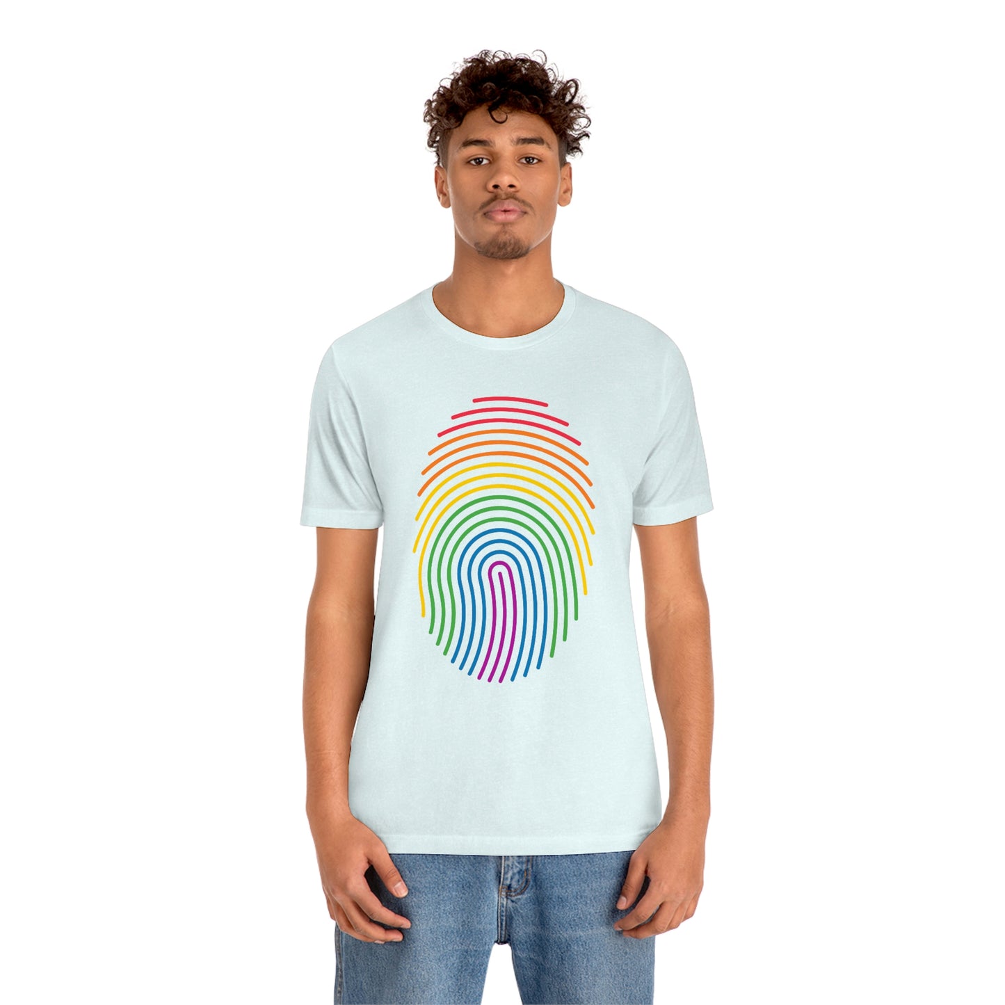 Fingerprint LGBTQIA Print Unisex Jersey Short Sleeve Tee