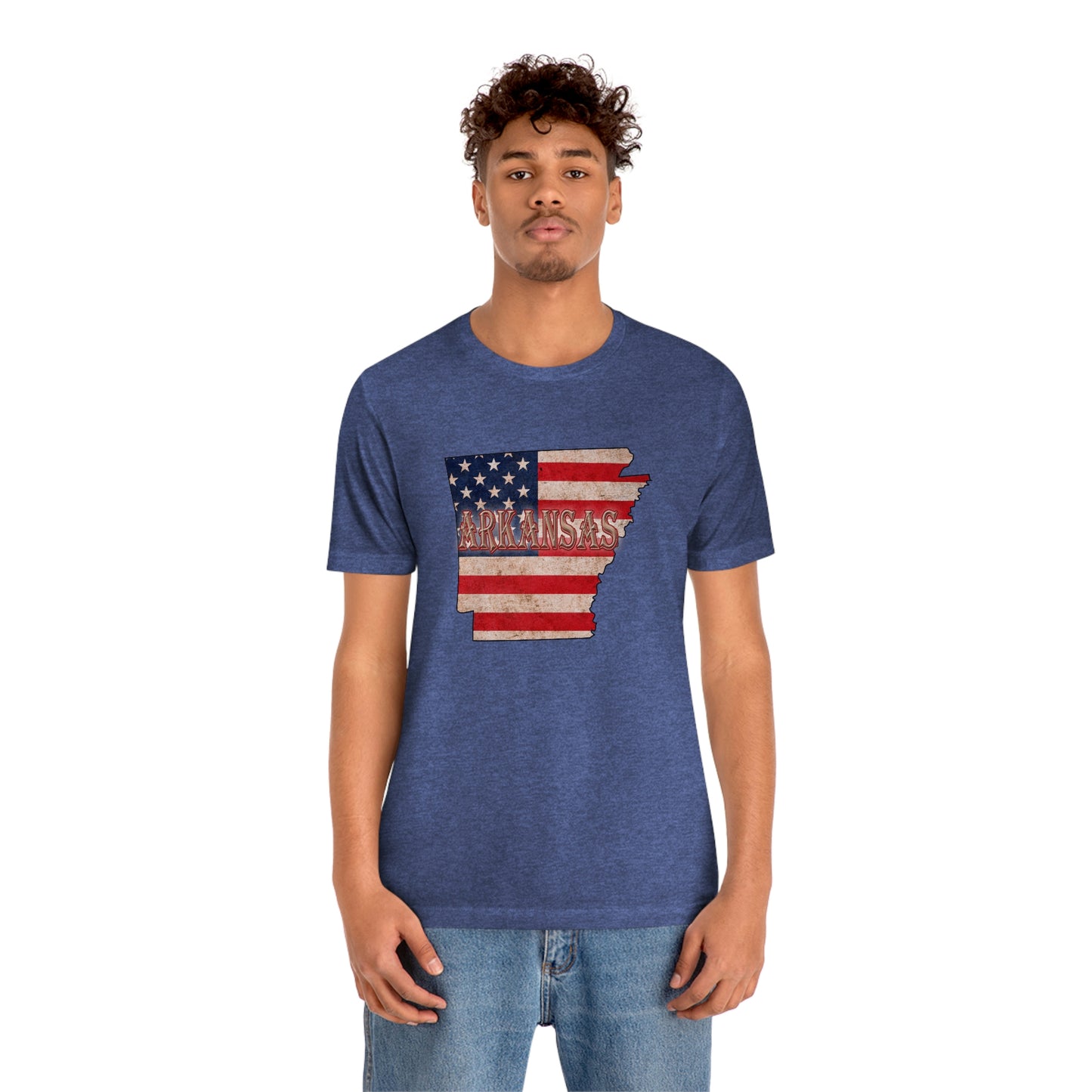 Arkansas AR US Flag Unisex Jersey Short Sleeve Tee Tshirt T-shirt