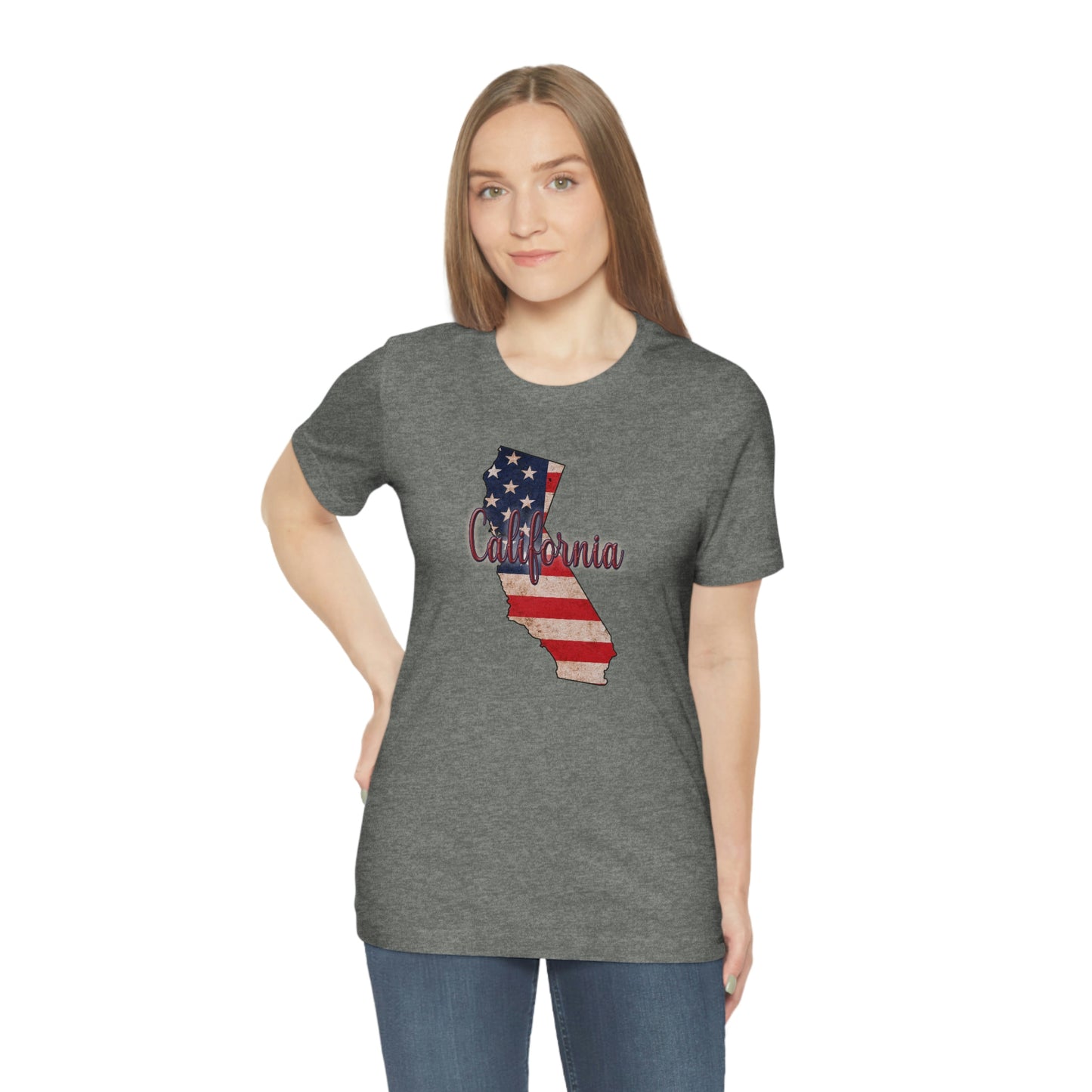 California US Flag Unisex Jersey Short Sleeve Tee Tshirt T-shirt