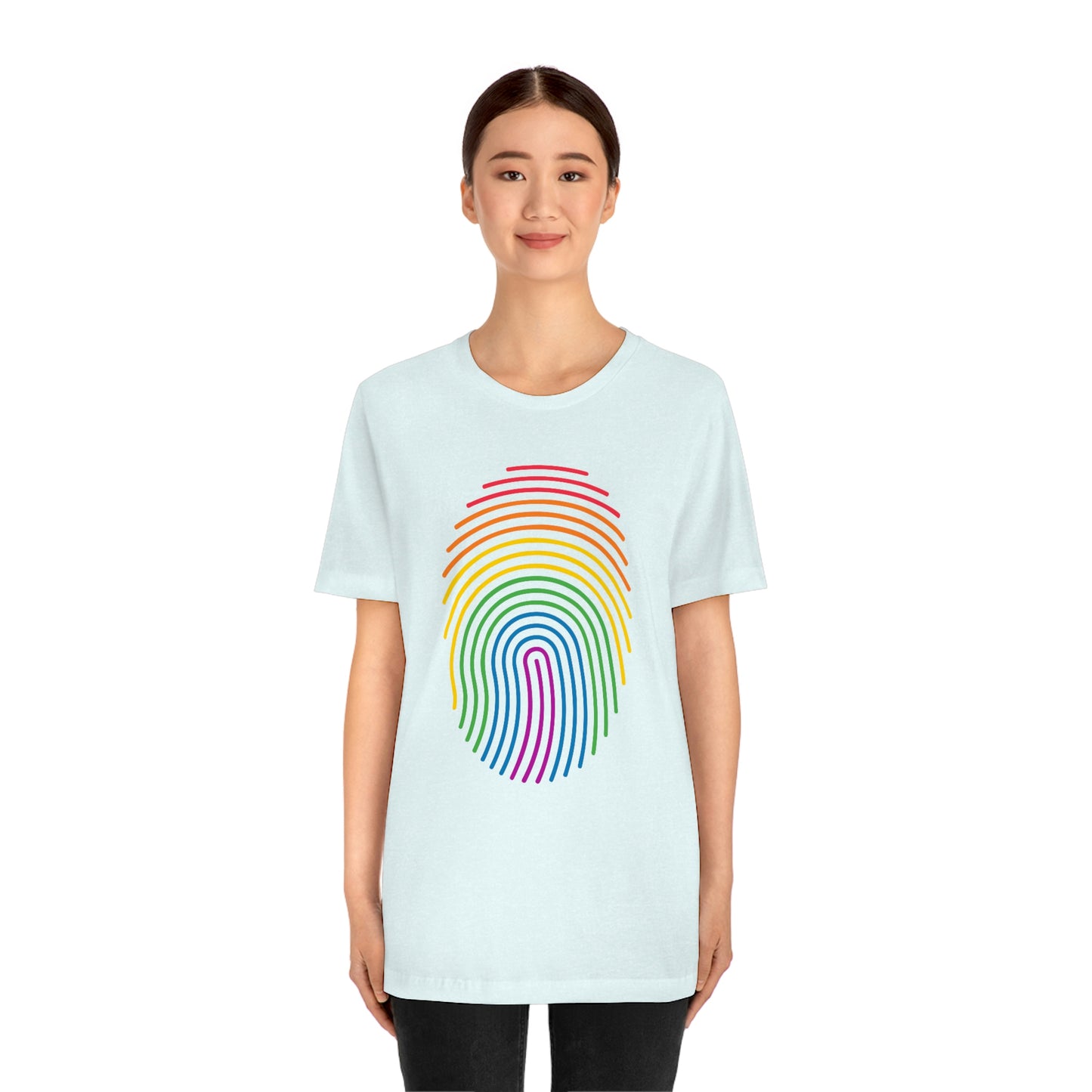 Fingerprint LGBTQIA Print Unisex Jersey Short Sleeve Tee