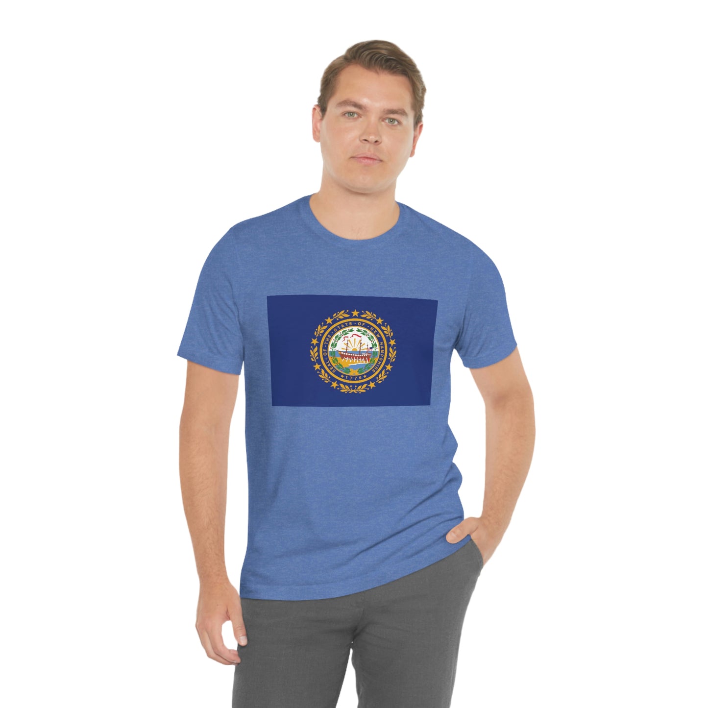 New Hampshire Flag Unisex Jersey Short Sleeve Tee Tshirt T-shirt