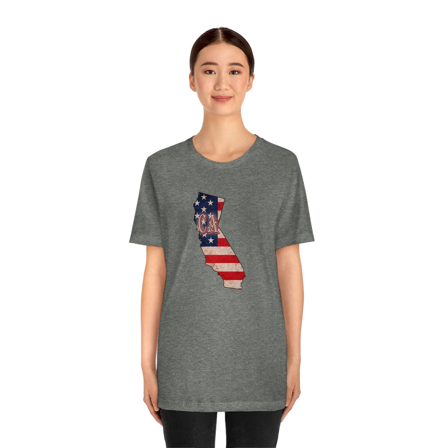 California US Flag Unisex Jersey Short Sleeve Tee Tshirt T-shirt