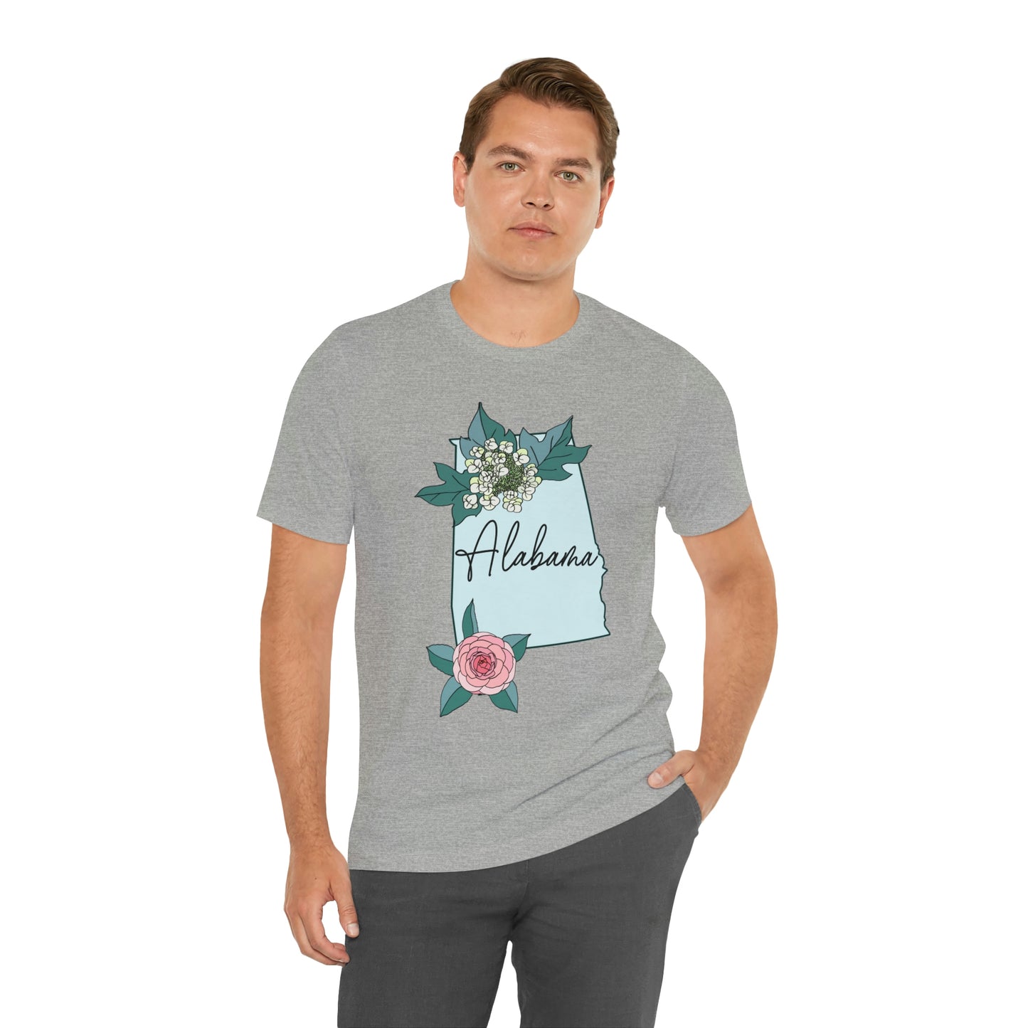 Alabama State Flower Short Sleeve T-shirt