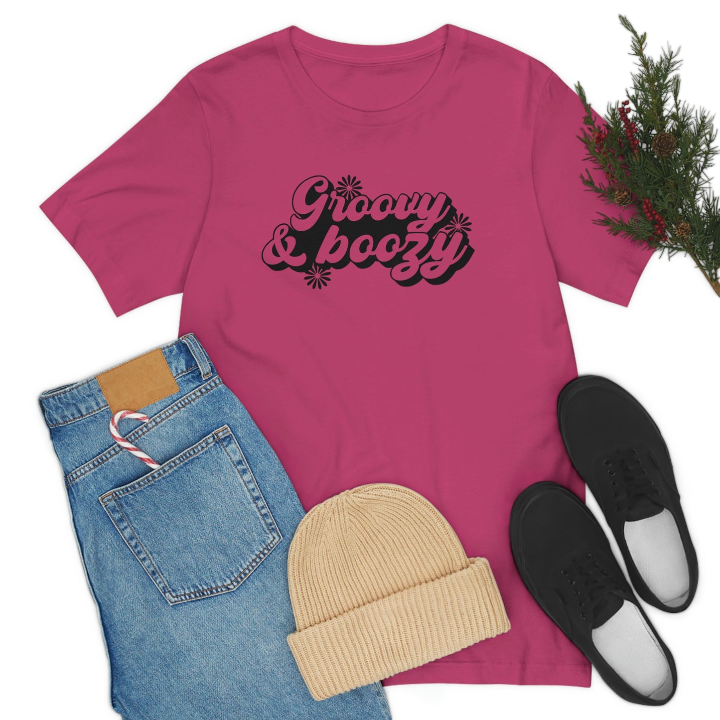 Groovy and Boozy Unisex Jersey Short Sleeve Tee