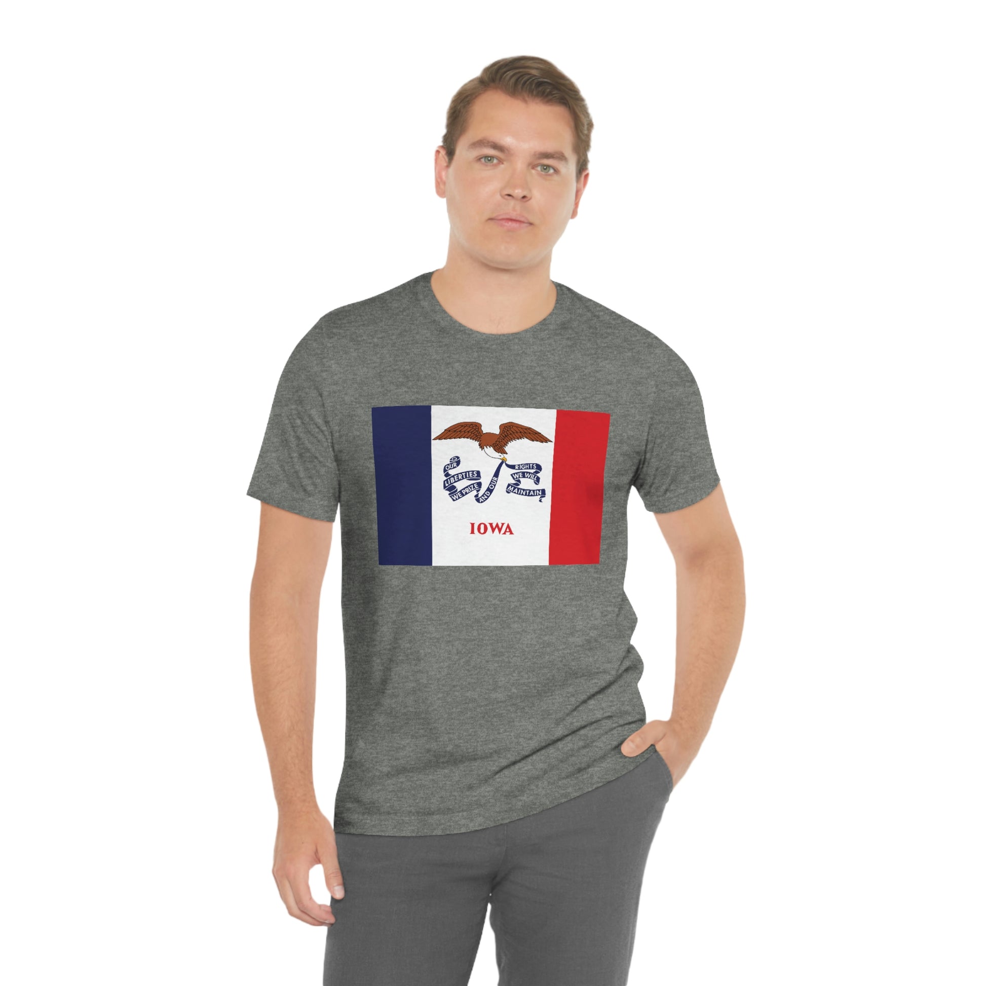 Iowa Flag Unisex Jersey Short Sleeve Tee Tshirt T-shirt