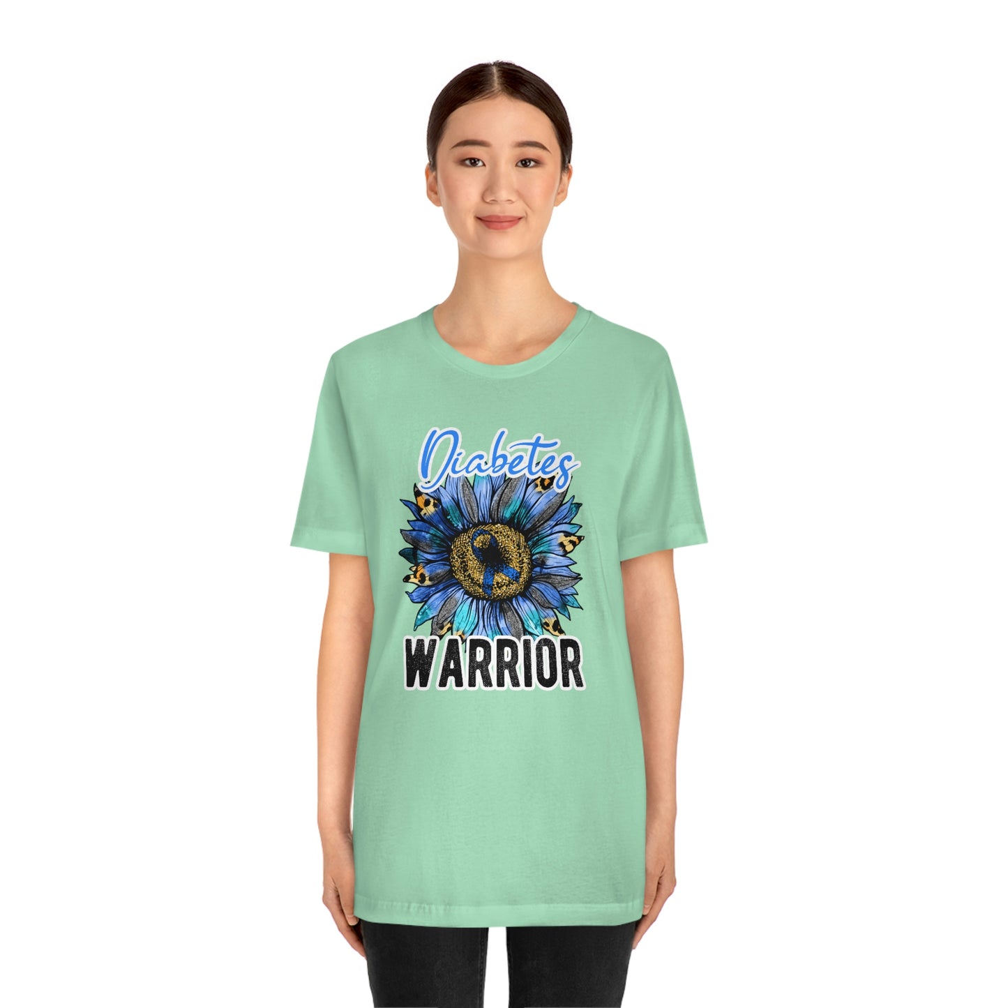 Diabetes Warrior Diabetes Awareness Print Unisex Jersey Short Sleeve Tee