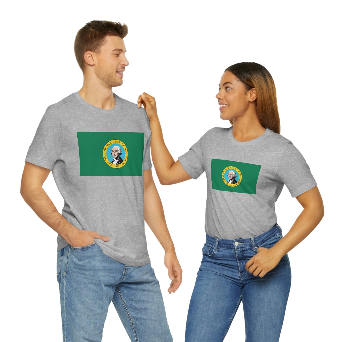 Washington Flag Unisex Jersey Short Sleeve Tee Tshirt T-shirt