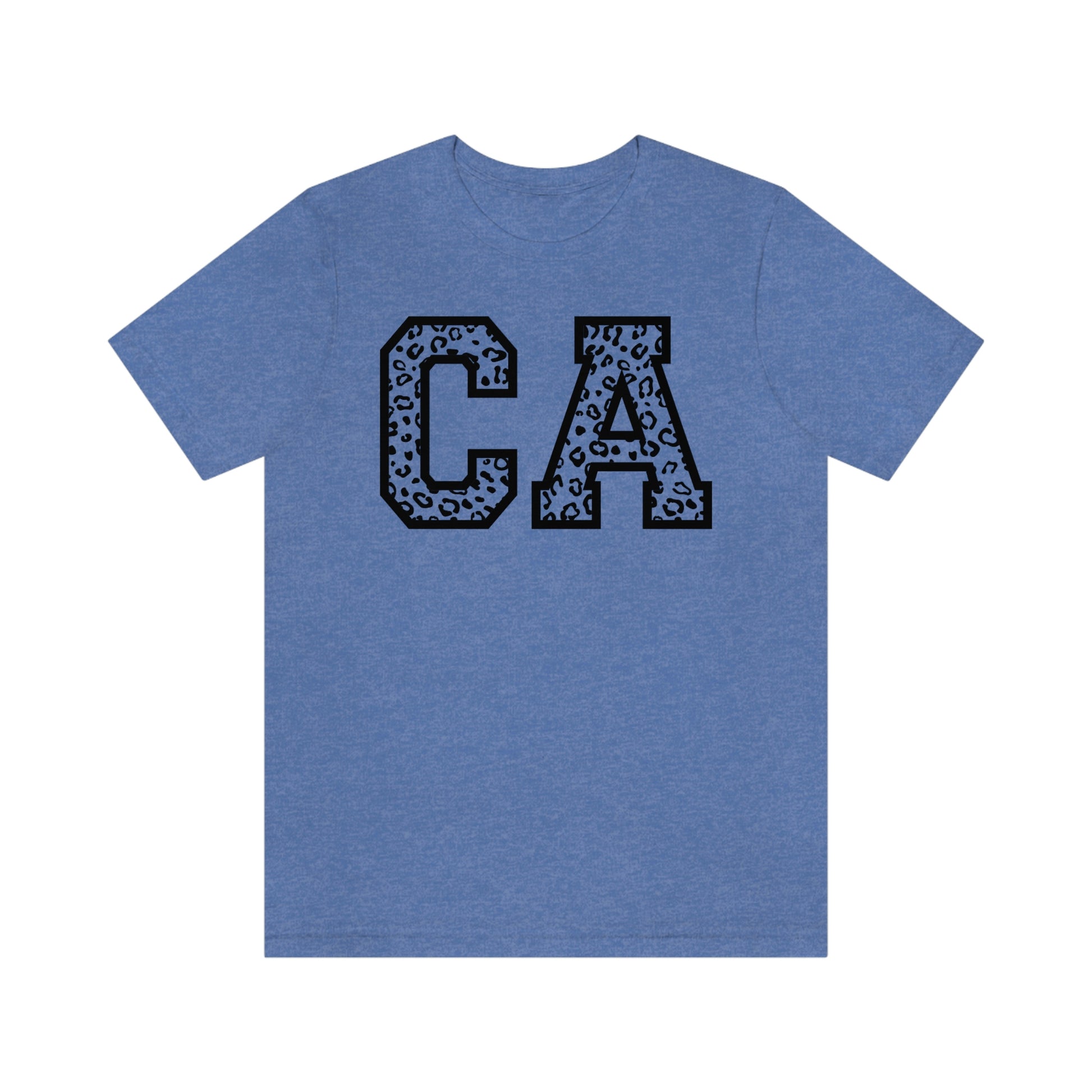 California CA Leopard Print Unisex Jersey Short Sleeve Tee Tshirt T-shirt