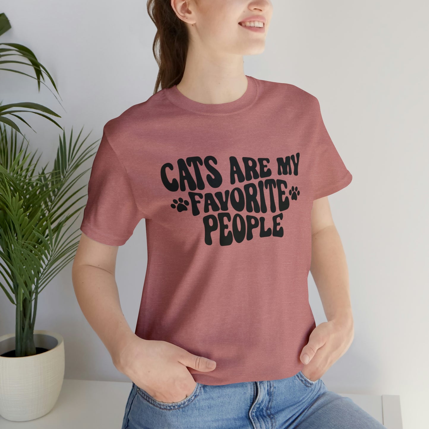 Cats Are My Favorite People Short Sleeve T-shirt