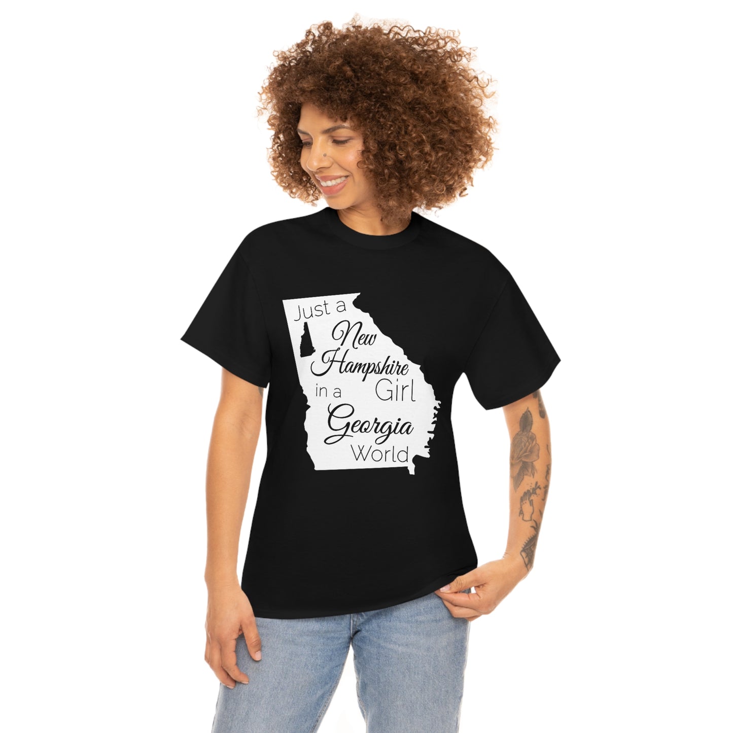 Just a New Hampshire Girl in a Georgia World Unisex Heavy Cotton Tee