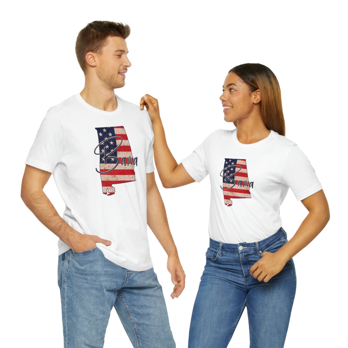 Alabama Bama Flag Unisex Jersey Short Sleeve T-shirt