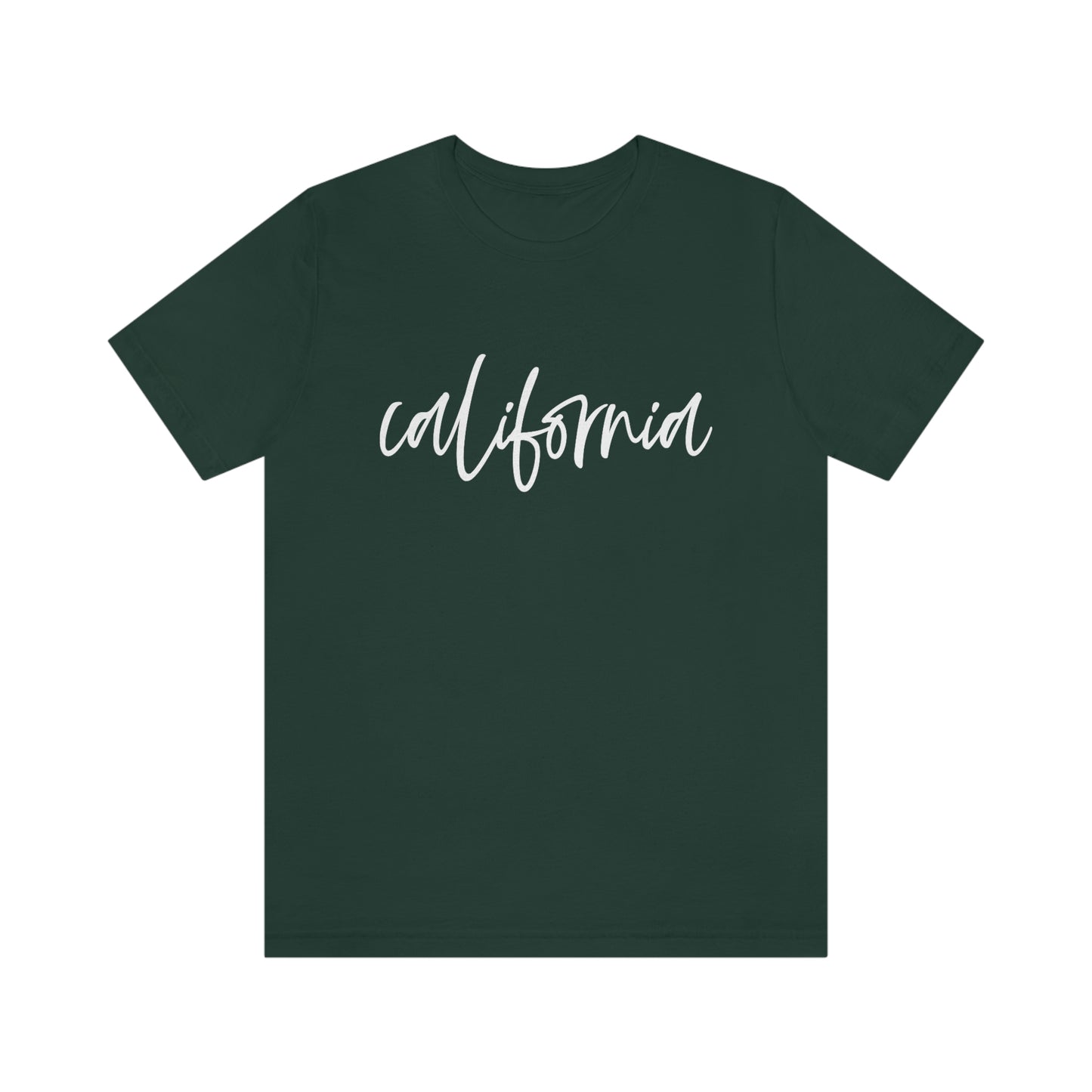 California White Script Unisex Jersey Short Sleeve T-shirt