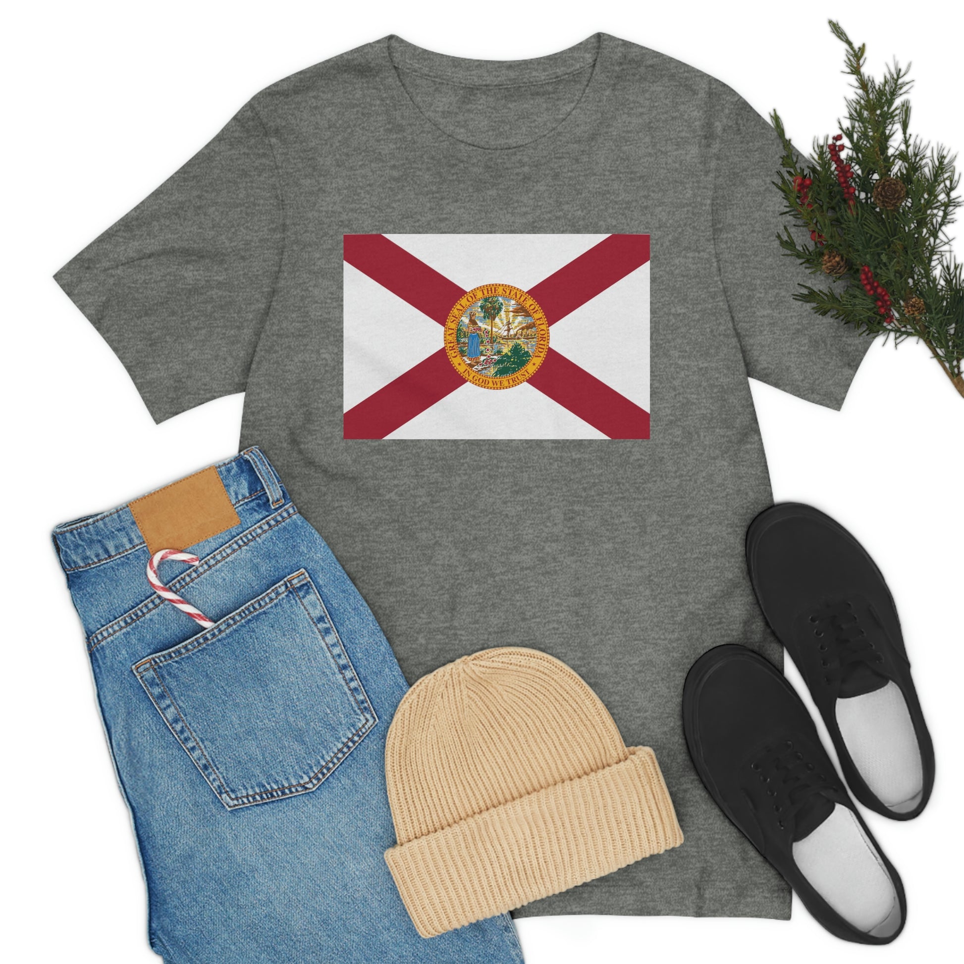 Florida Flag Unisex Jersey Short Sleeve Tee Tshirt T-shirt