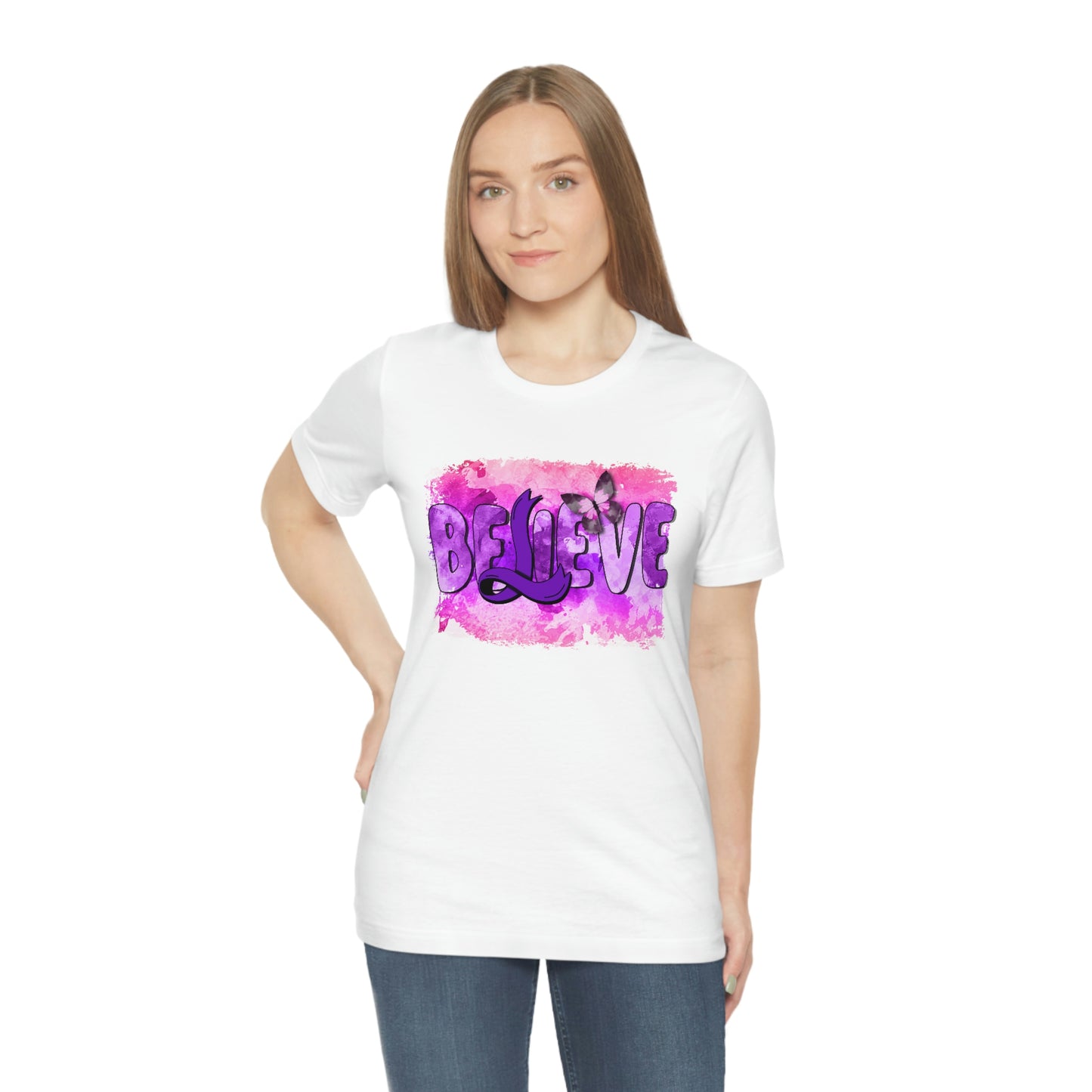 Believe Print Unisex Jersey Short Sleeve Tee