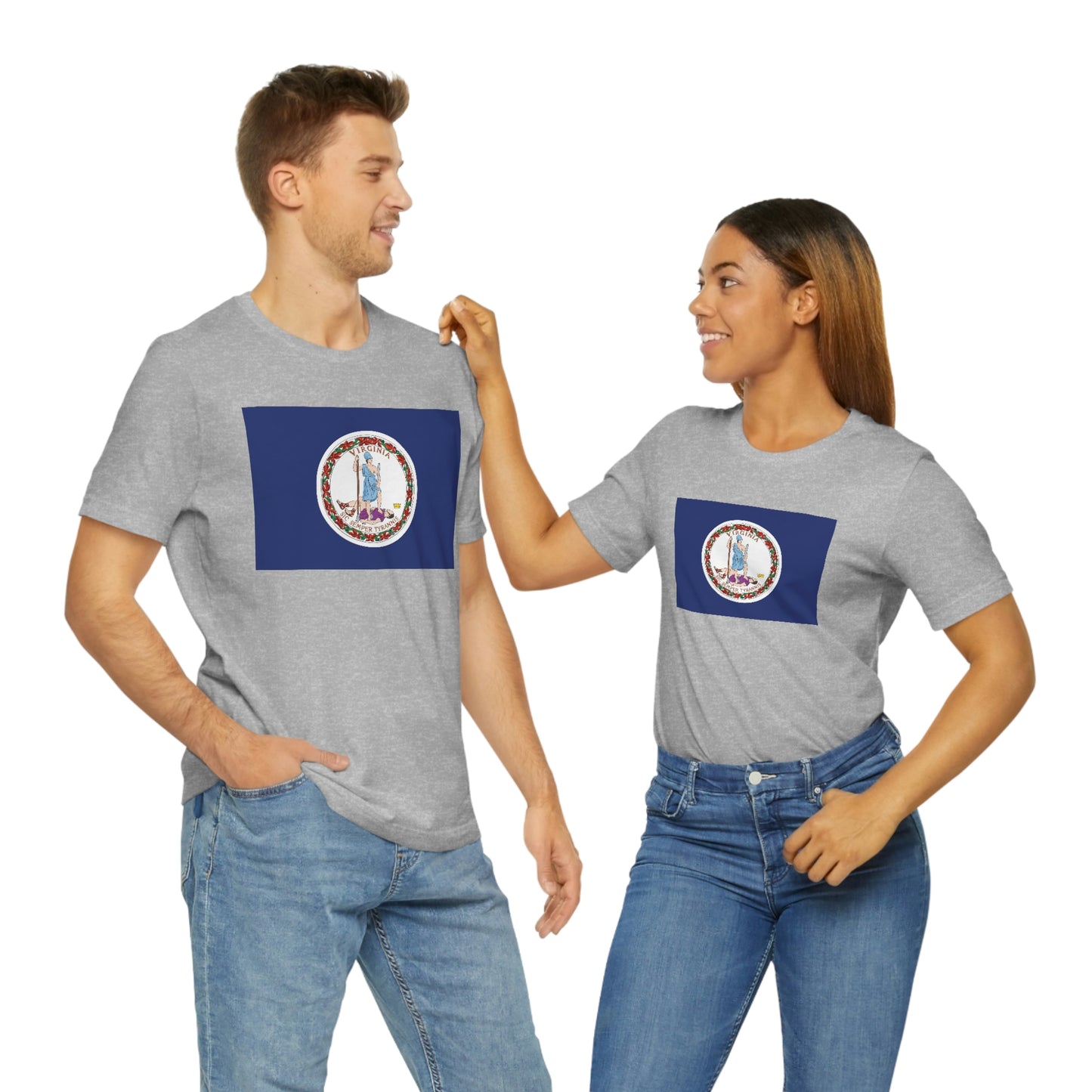 Virginia Flag Unisex Jersey Short Sleeve Tee Tshirt T-shirt
