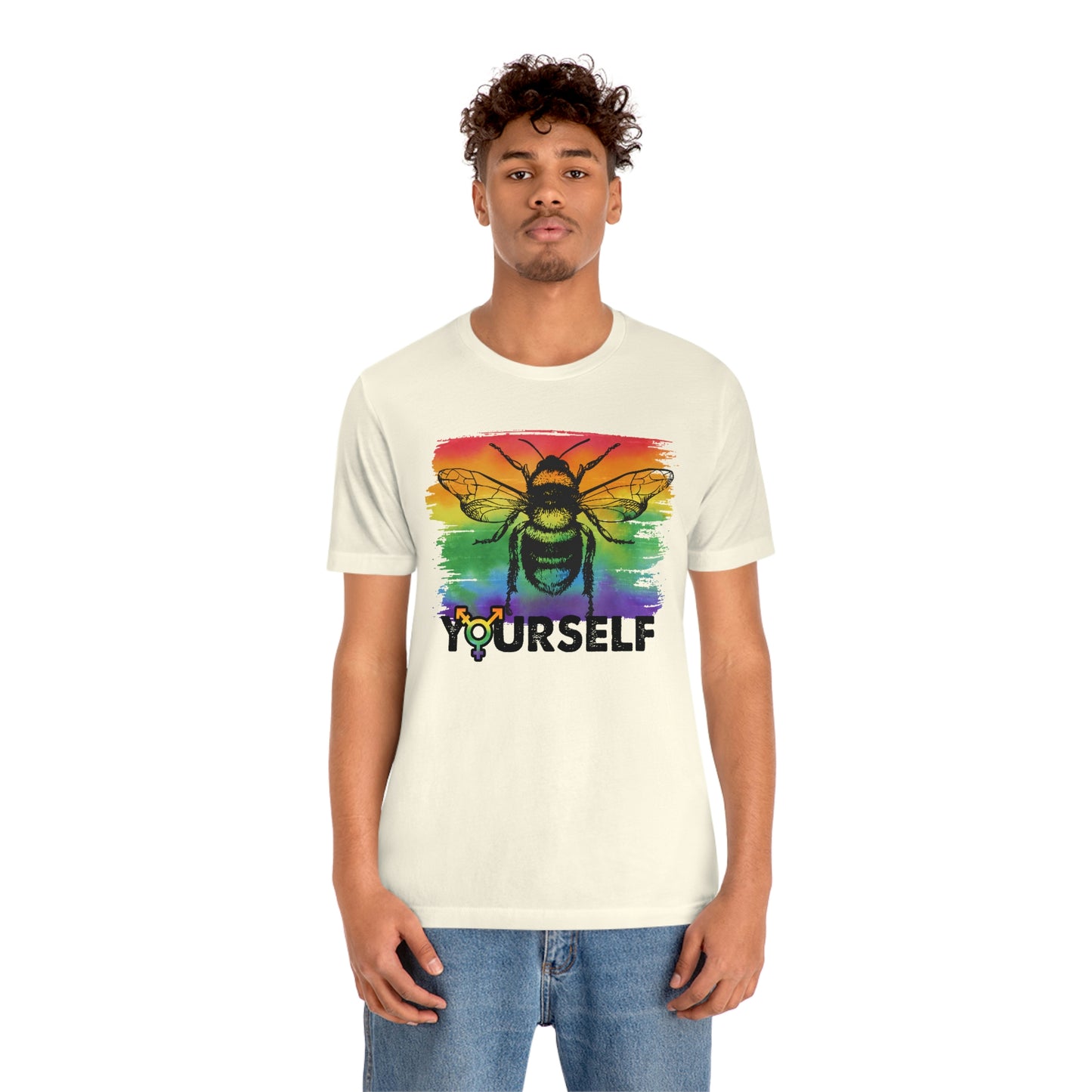 Bee Yourself LGBTQIA Print Unisex Jersey Short Sleeve Tee