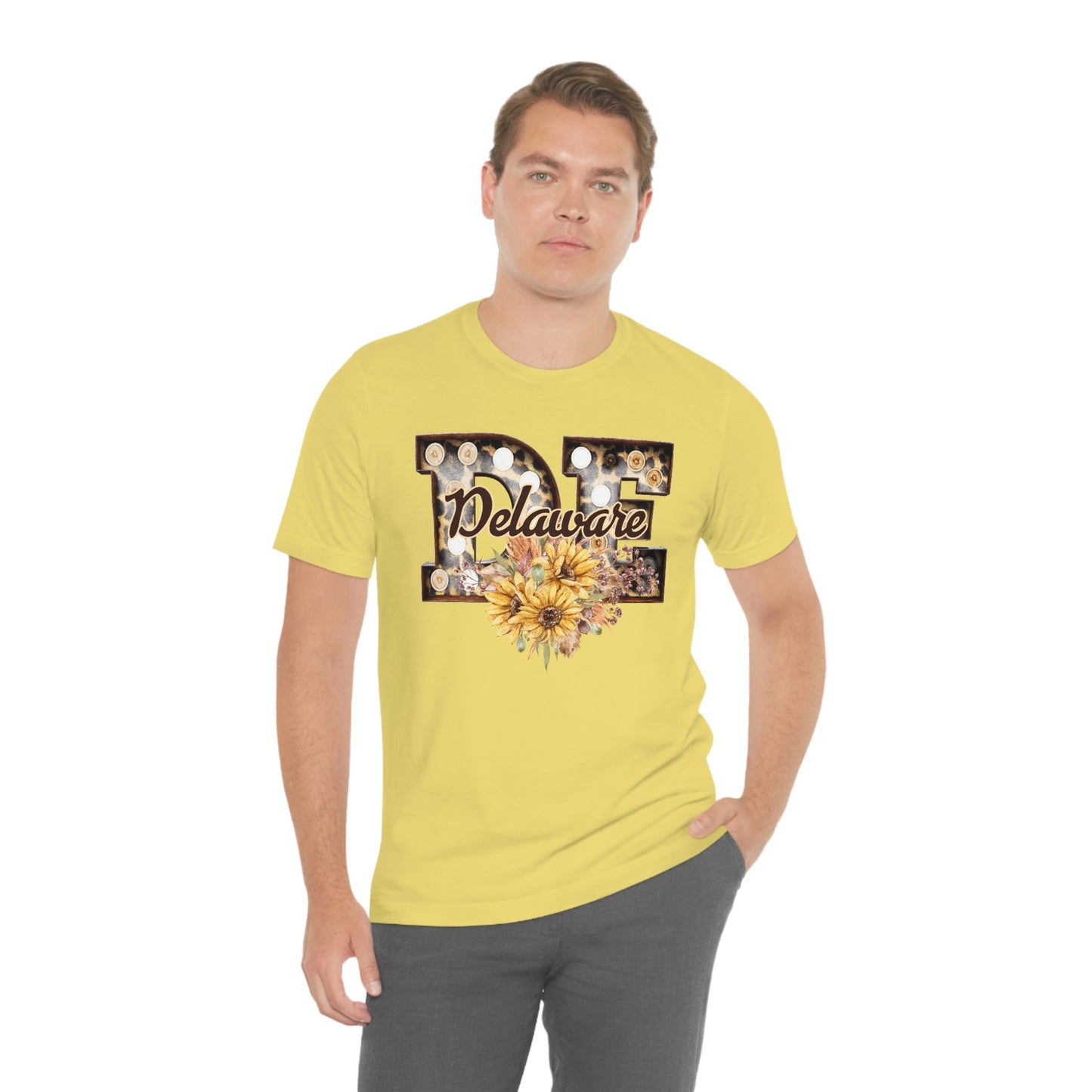 Delaware with Sunflowers Short Sleeve  T-shirt