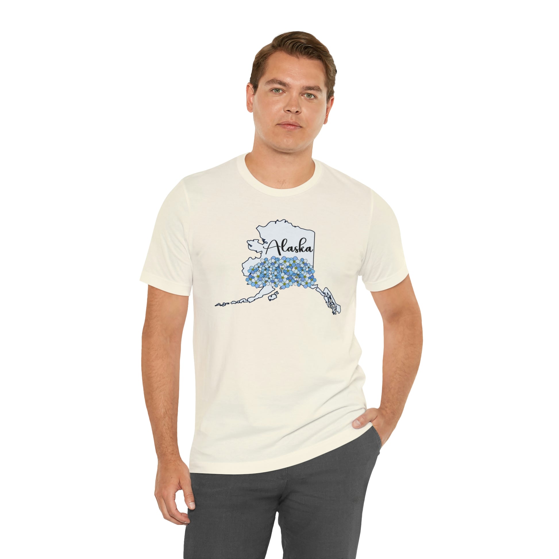 Alaska State Flower Short Sleeve T-shirt