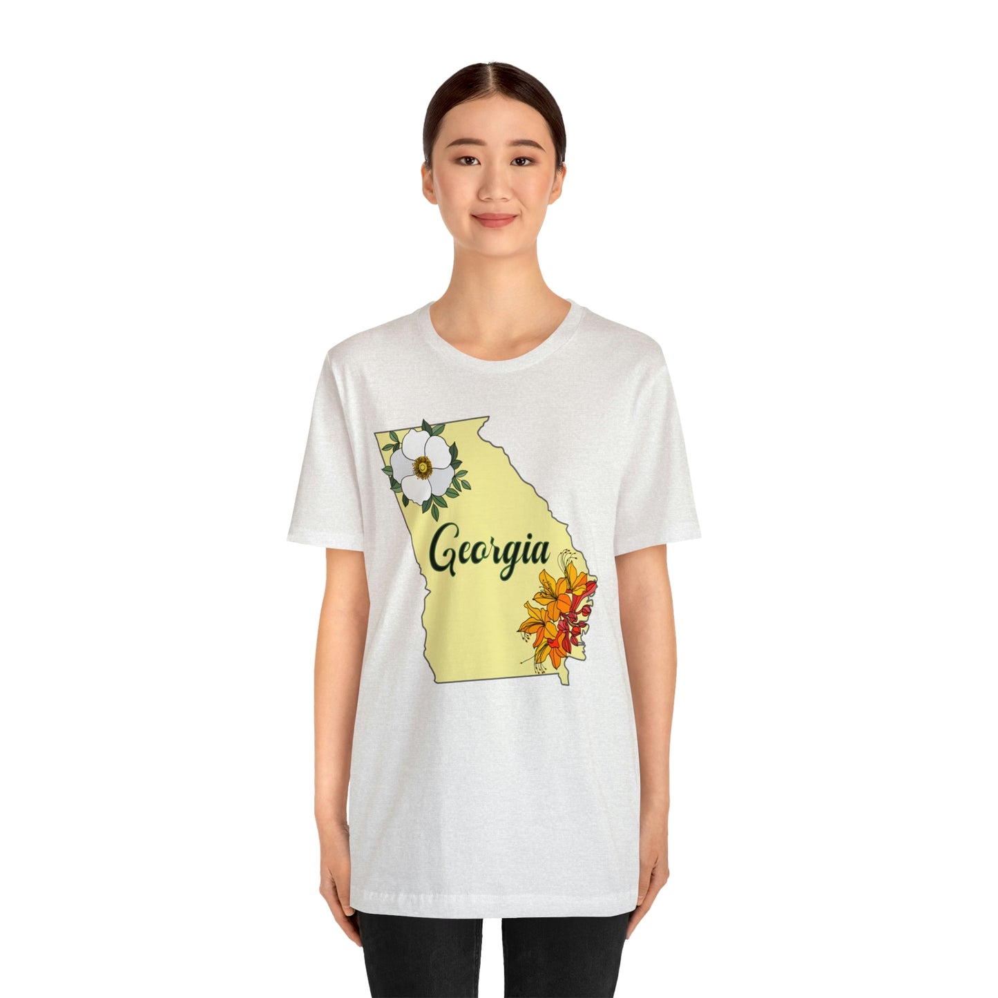 Georgia State Flower Short Sleeve T-shirt