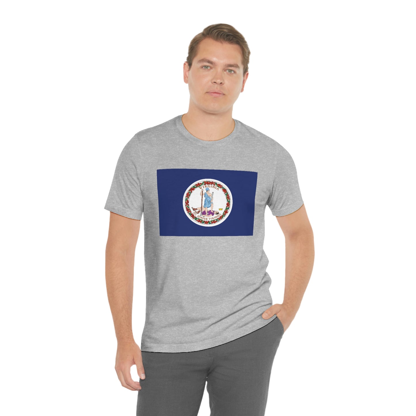 Virginia Flag Unisex Jersey Short Sleeve Tee Tshirt T-shirt