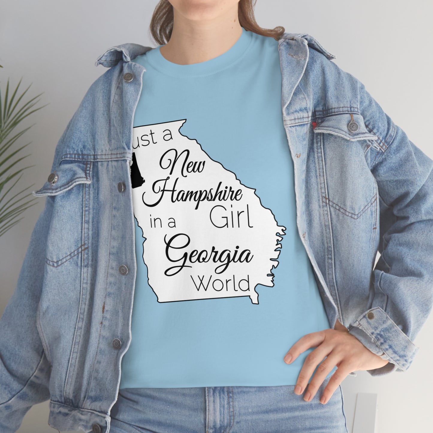 Just a New Hampshire Girl in a Georgia World Unisex Heavy Cotton Tee