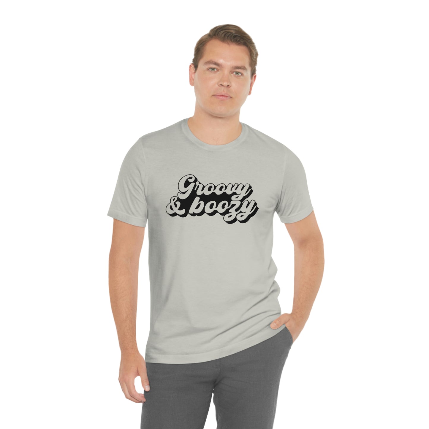 Groovy and Boozy Unisex Jersey Short Sleeve Tee