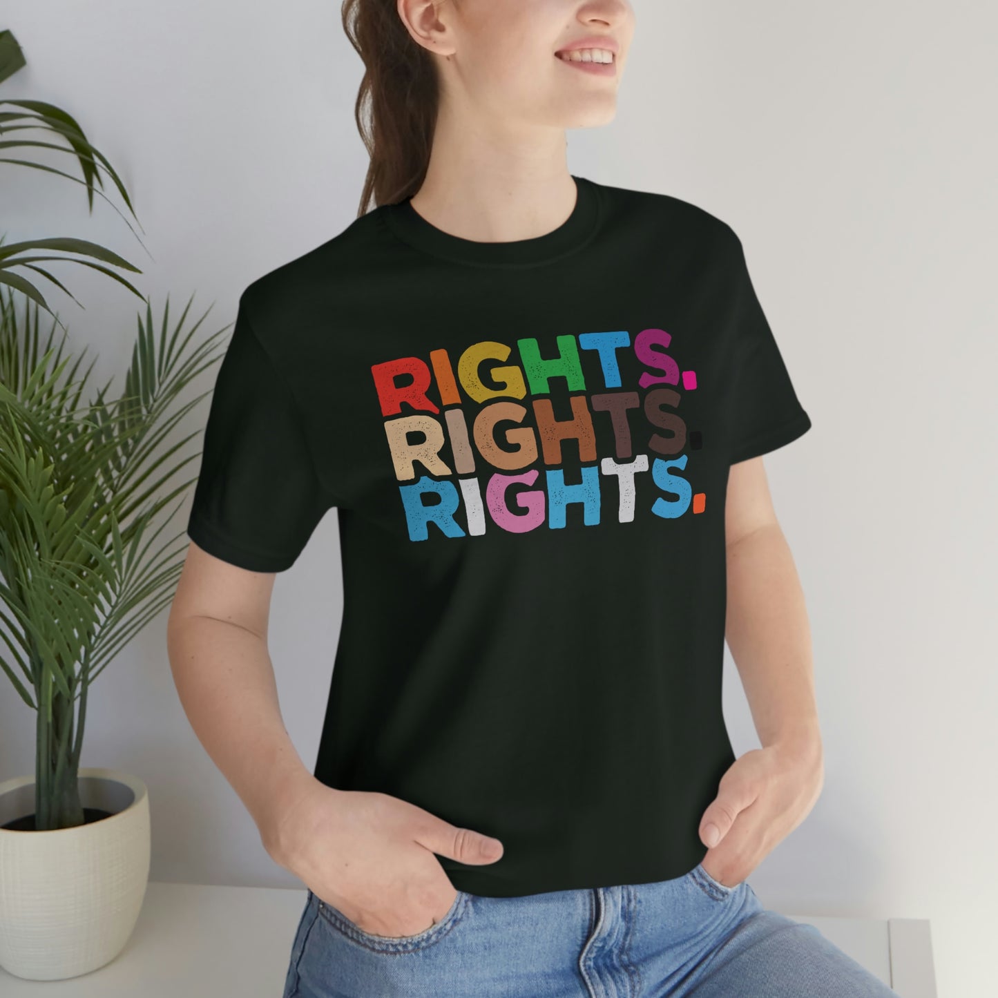 Rights. Rights. Rights. LGBTQIA Unisex Jersey Short Sleeve Tee