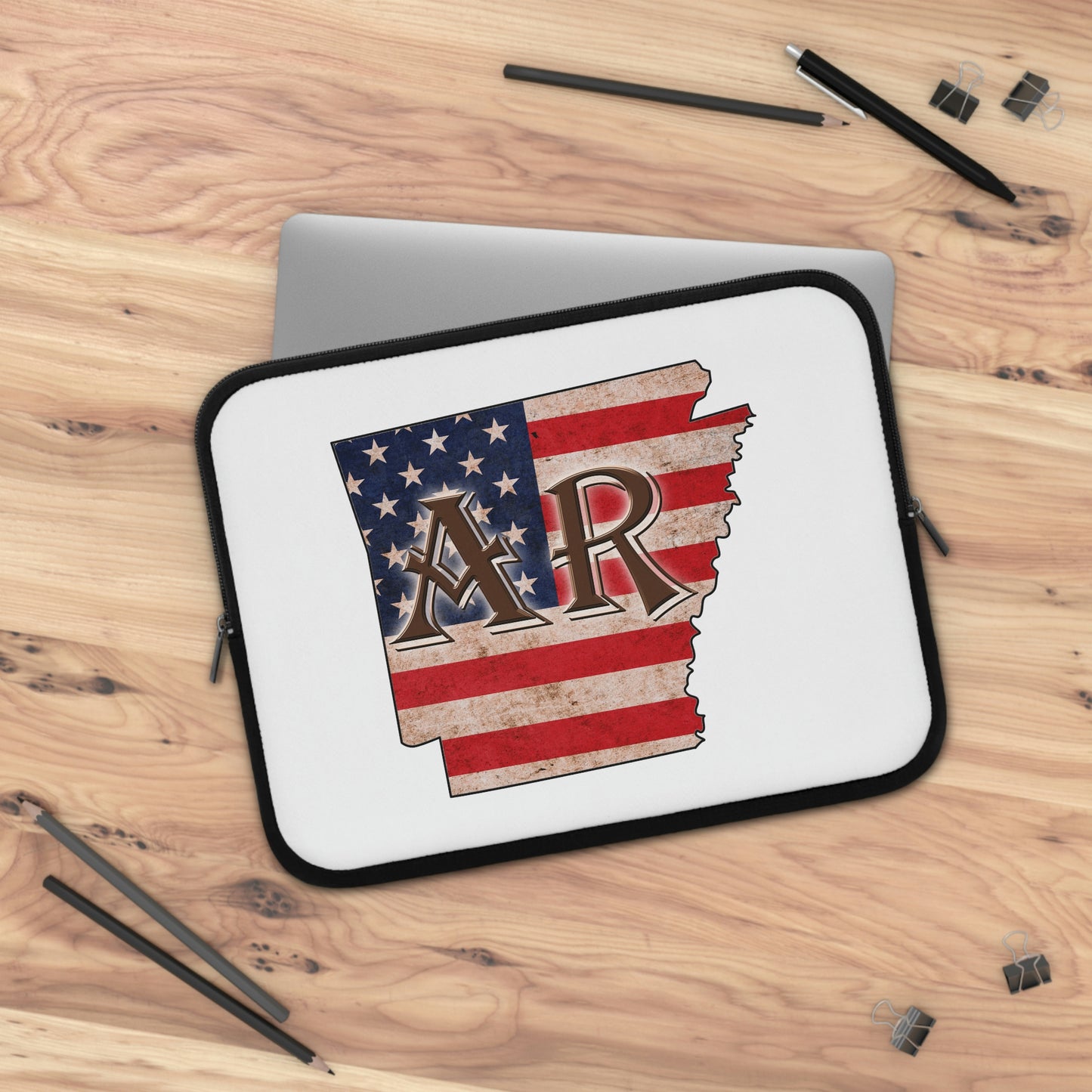 Arkansas US Flag AR Laptop Sleeve