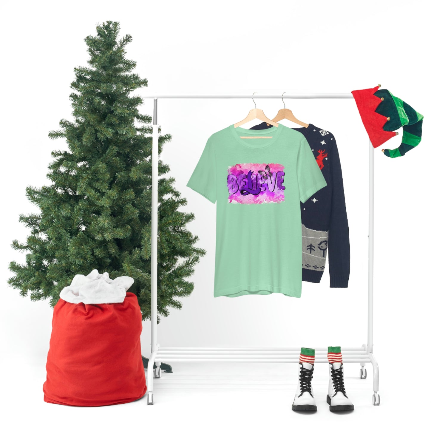 Believe Print Unisex Jersey Short Sleeve Tee