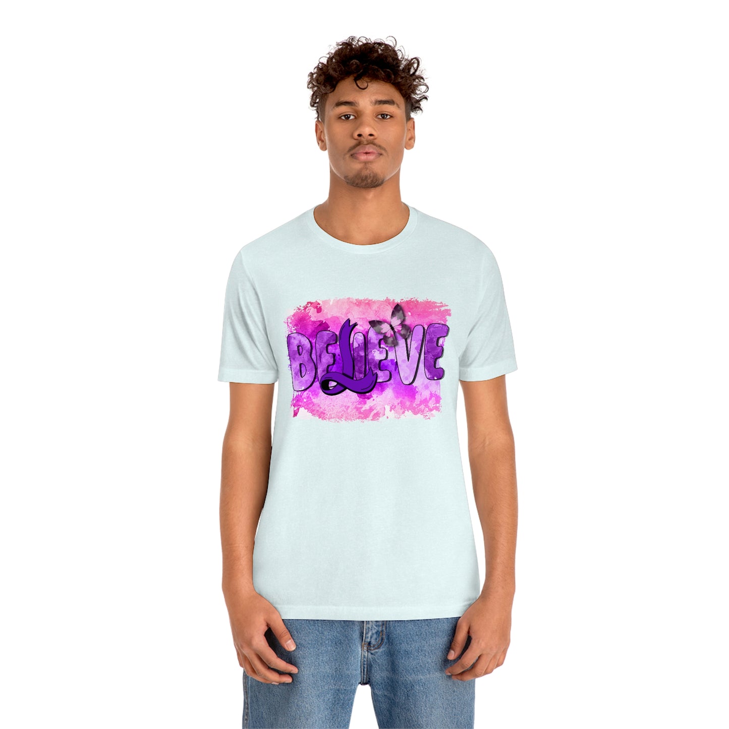 Believe Print Unisex Jersey Short Sleeve Tee
