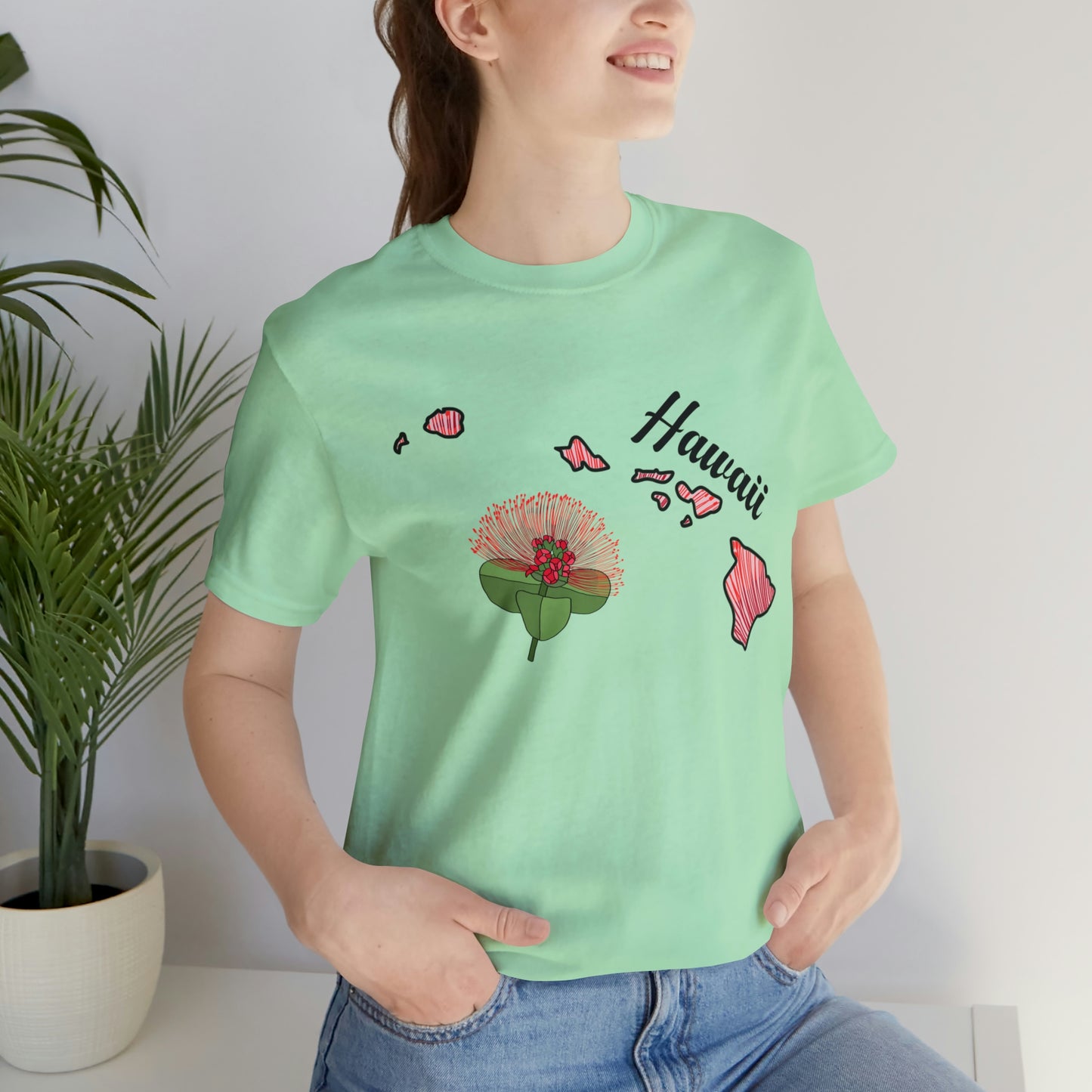 Hawaii State Flower Short Sleeve T-shirt