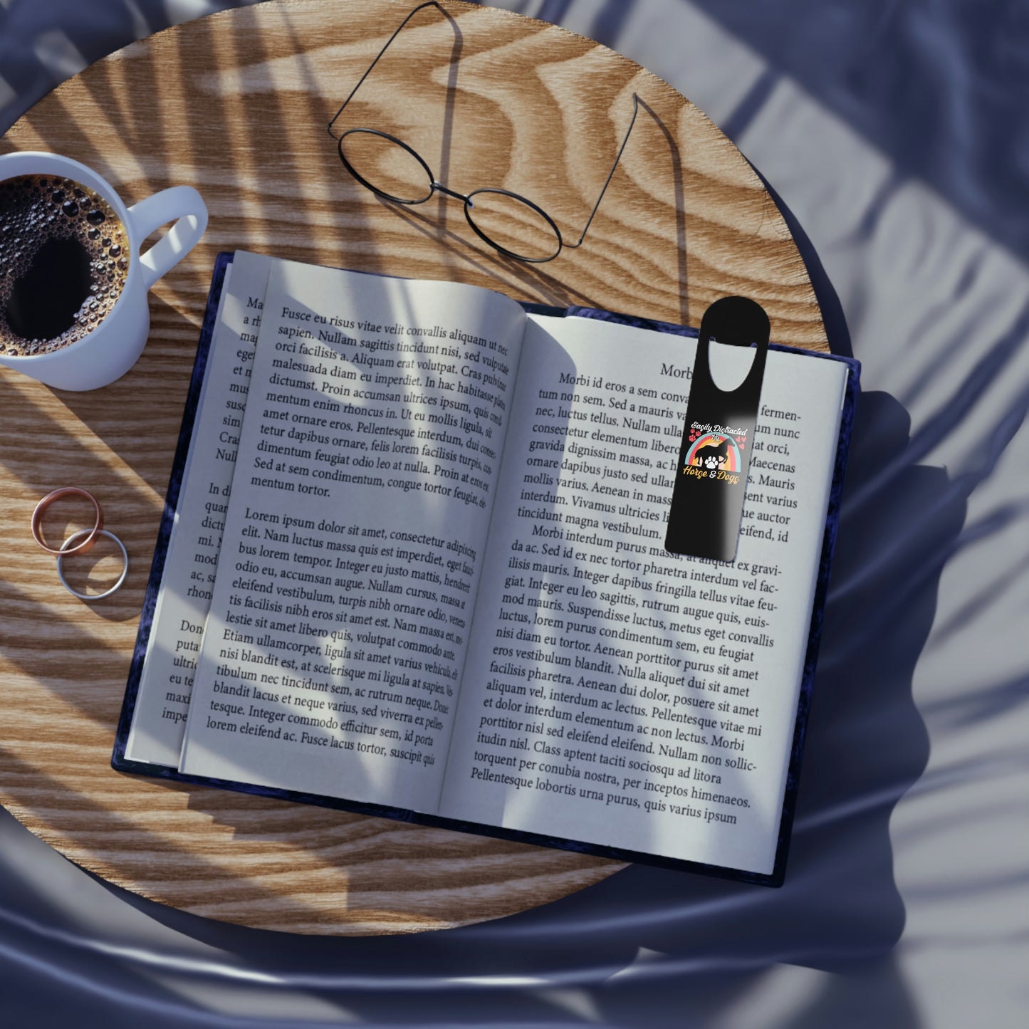 Easily Distracted by Horse & Dogs Bookmark