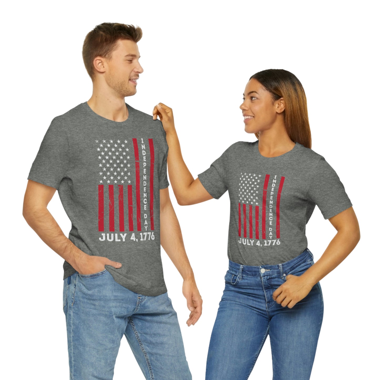 Independence Day Flag July 4th 1776 Unisex Jersey Short Sleeve Tee