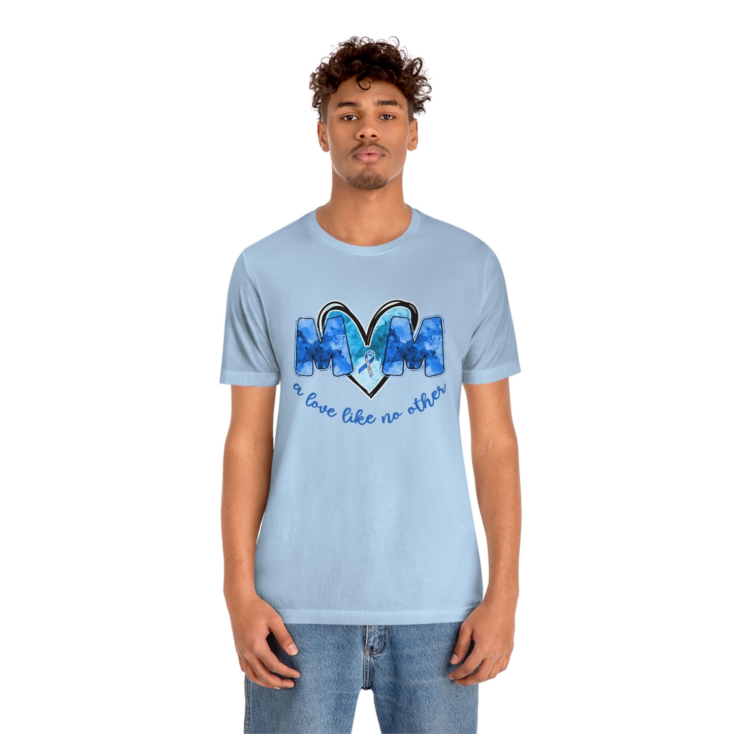 Mom A Love Like No Other Diabetes Awareness Print Unisex Jersey Short Sleeve Tee