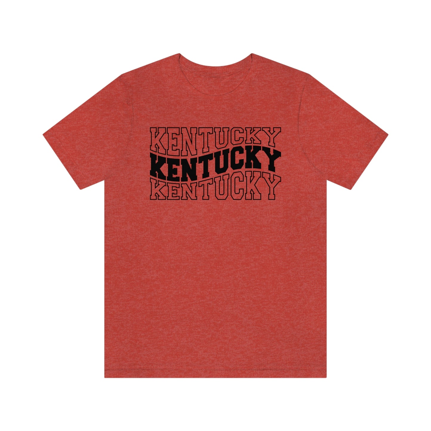 Kentucky Varsity Letters Triple Wavy Short Sleeve T-shirt