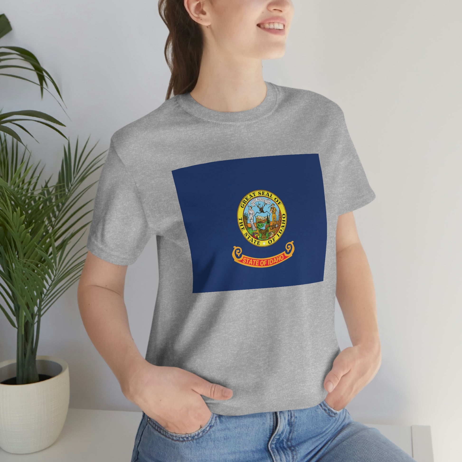 Idaho Flag Unisex Jersey Short Sleeve Tee Tshirt T-shirt