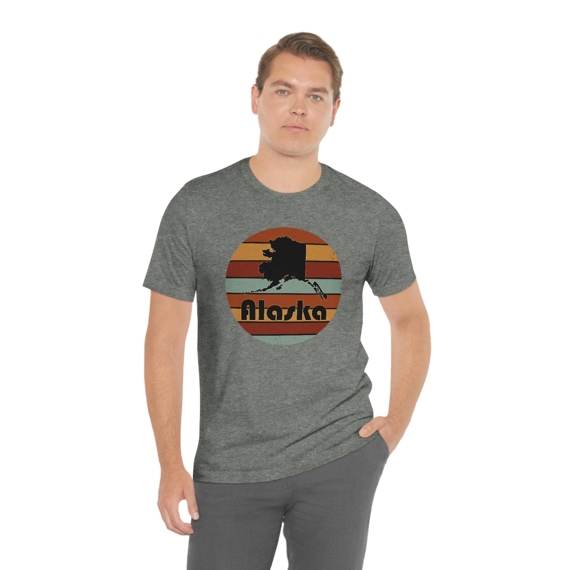 Alaska Retro Sunset Unisex Jersey Short Sleeve T-shirt